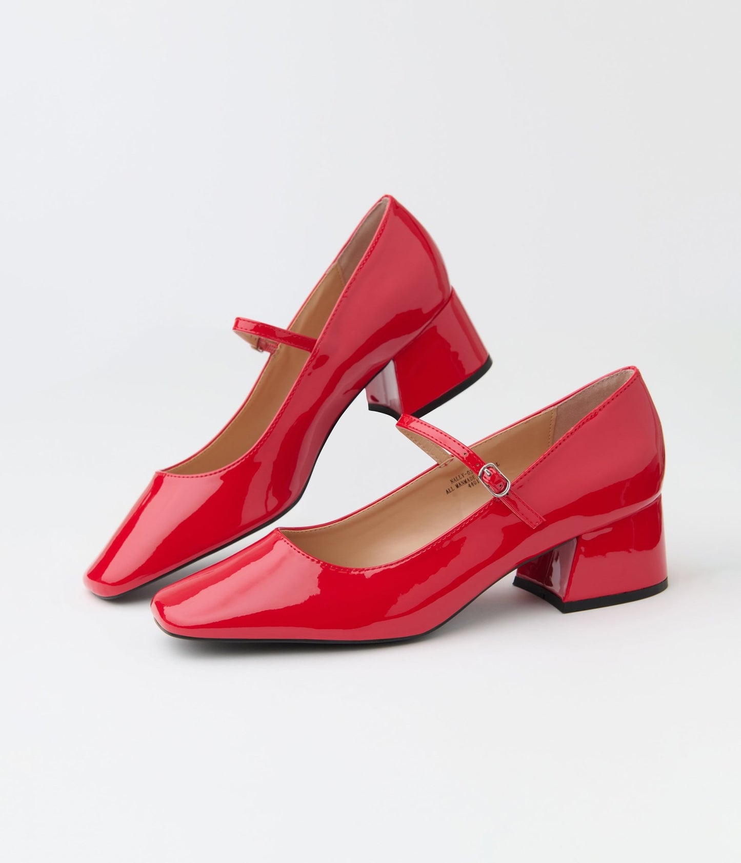 Red Patent Leatherette Mary Jane Heels - Unique Vintage - Womens, SHOES, HEELS