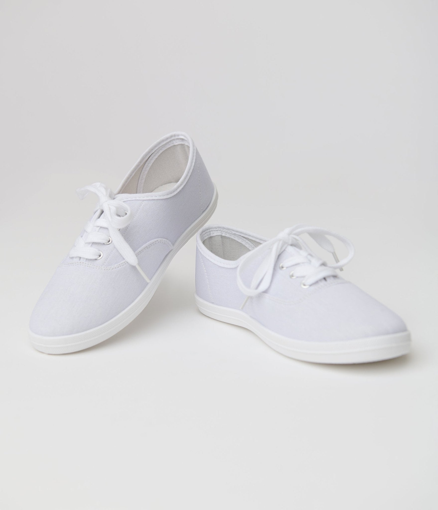 Retro Style White Lace Up Sneakers - Unique Vintage - Womens, SHOES, SNEAKERS