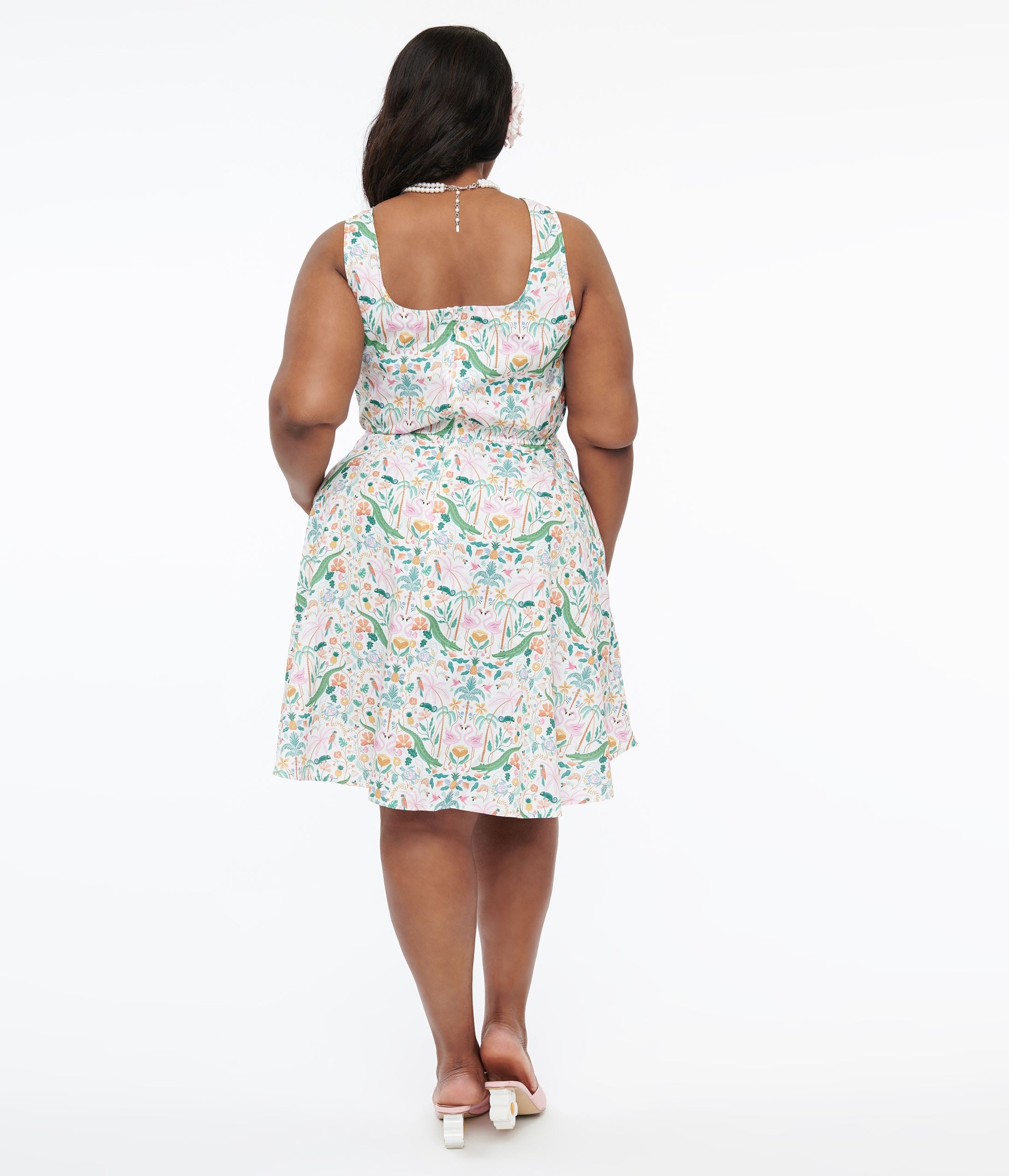 Plus shops size floral skater dress