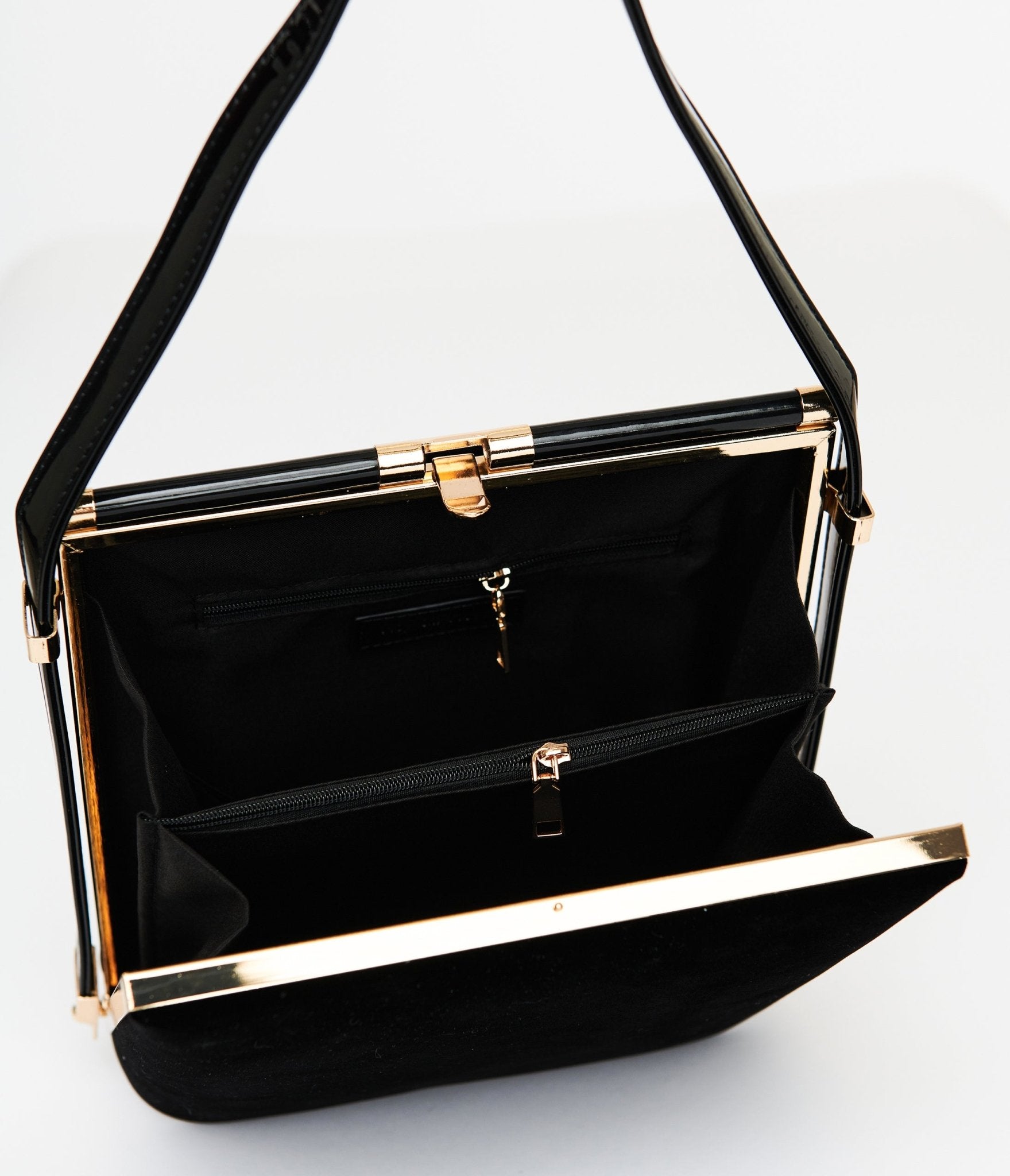 Royal Monk 1950s Black Velvet Felicia Handbag - Unique Vintage - Womens, ACCESSORIES, HANDBAGS