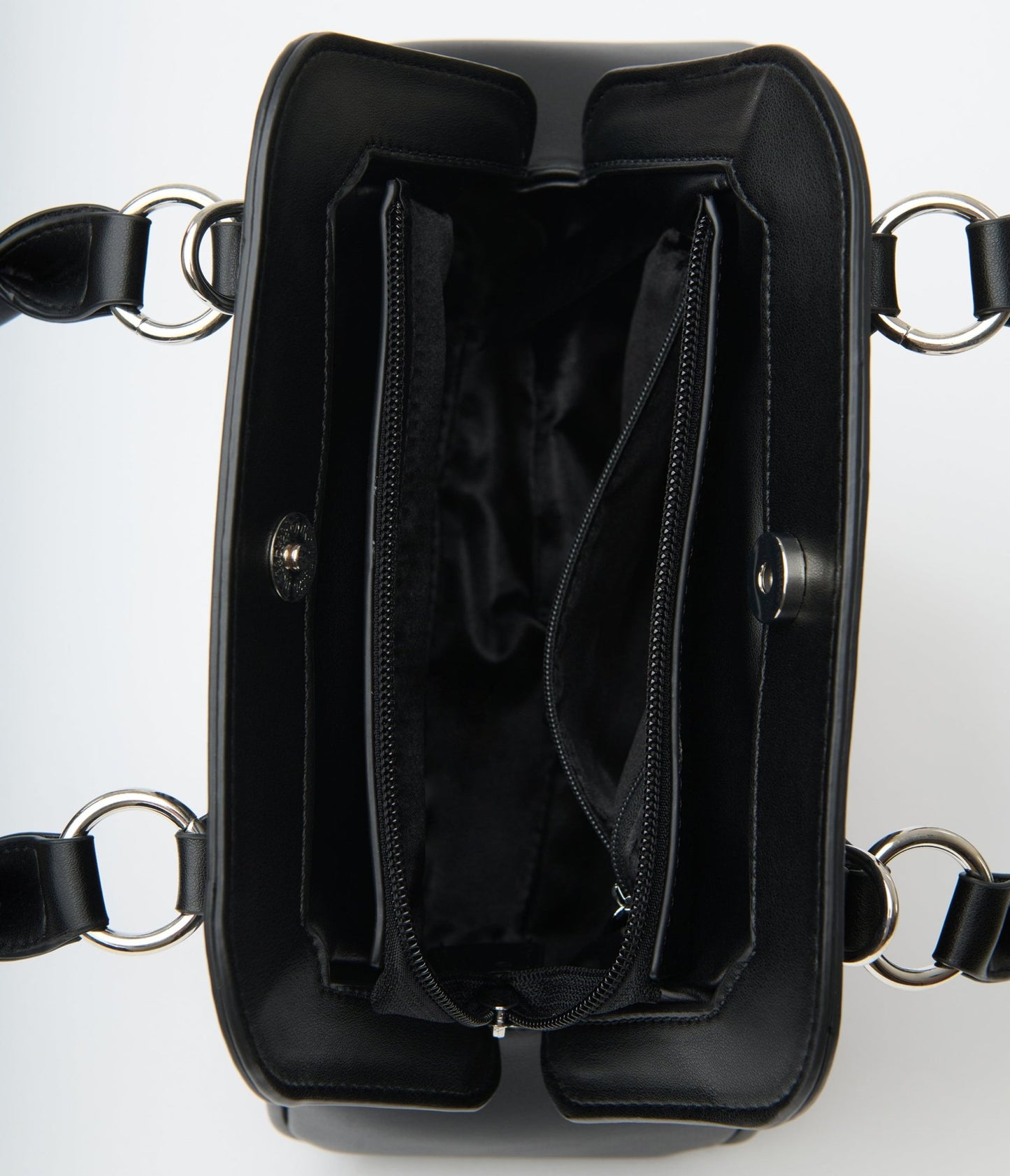 Royal Monk Black Leatherette Audrey Handbag - Unique Vintage - Womens, ACCESSORIES, HANDBAGS