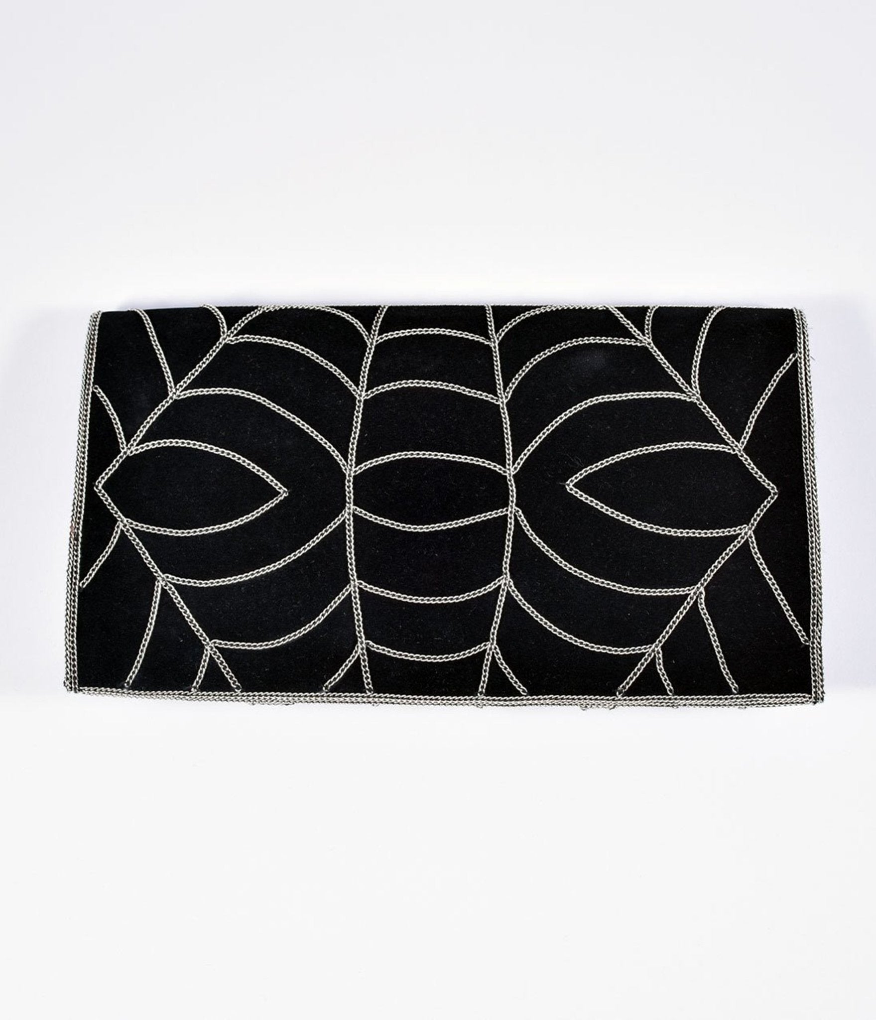 Spider Web Embroidered Clutch - Unique Vintage - Womens, ACCESSORIES, HANDBAGS