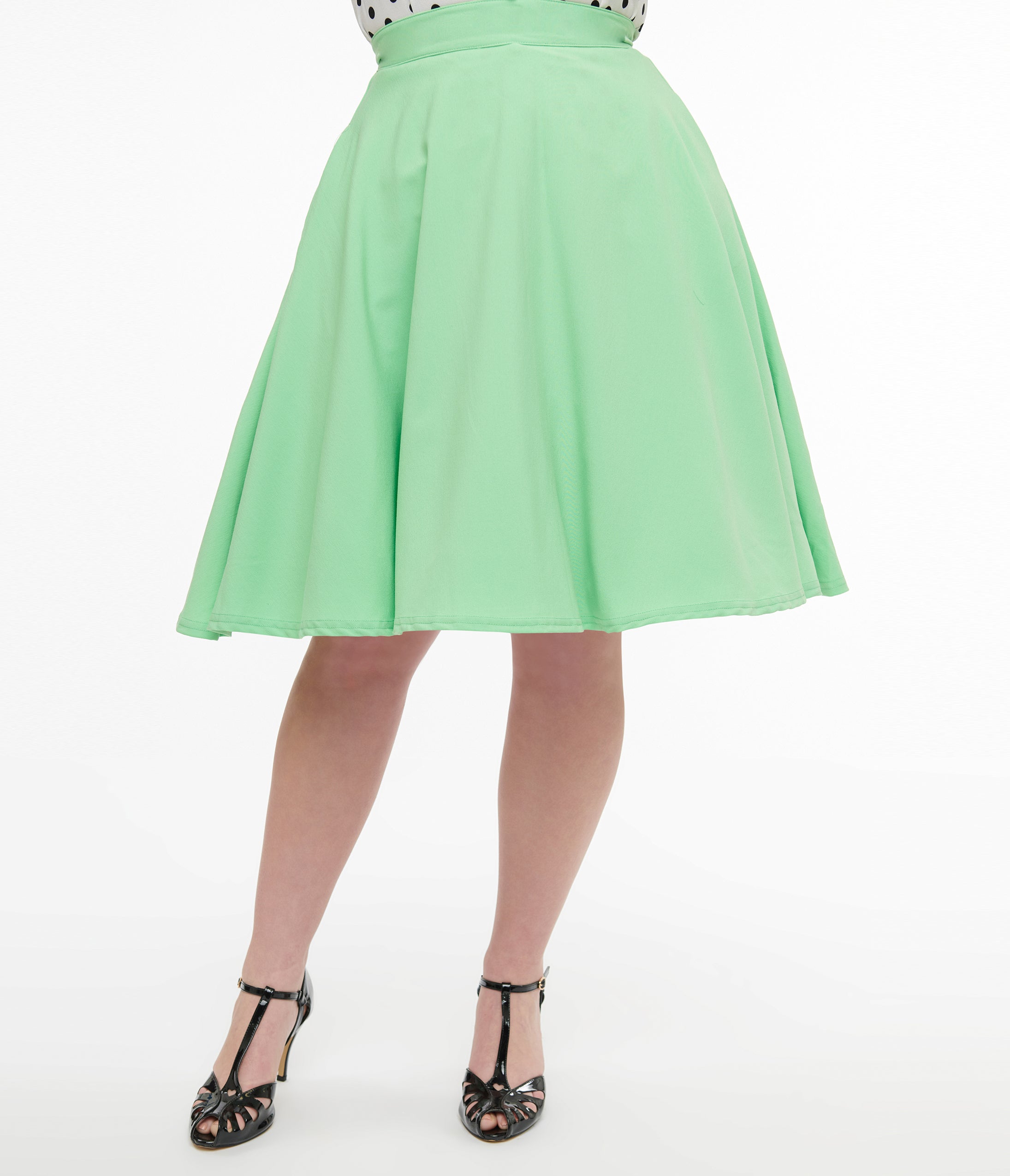 Retro vintage mint green BUGS skirt // gonna popular verde menta con insetti stampati