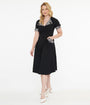 Tatyana 1950s Black & Plaid Trixie Swing Dress