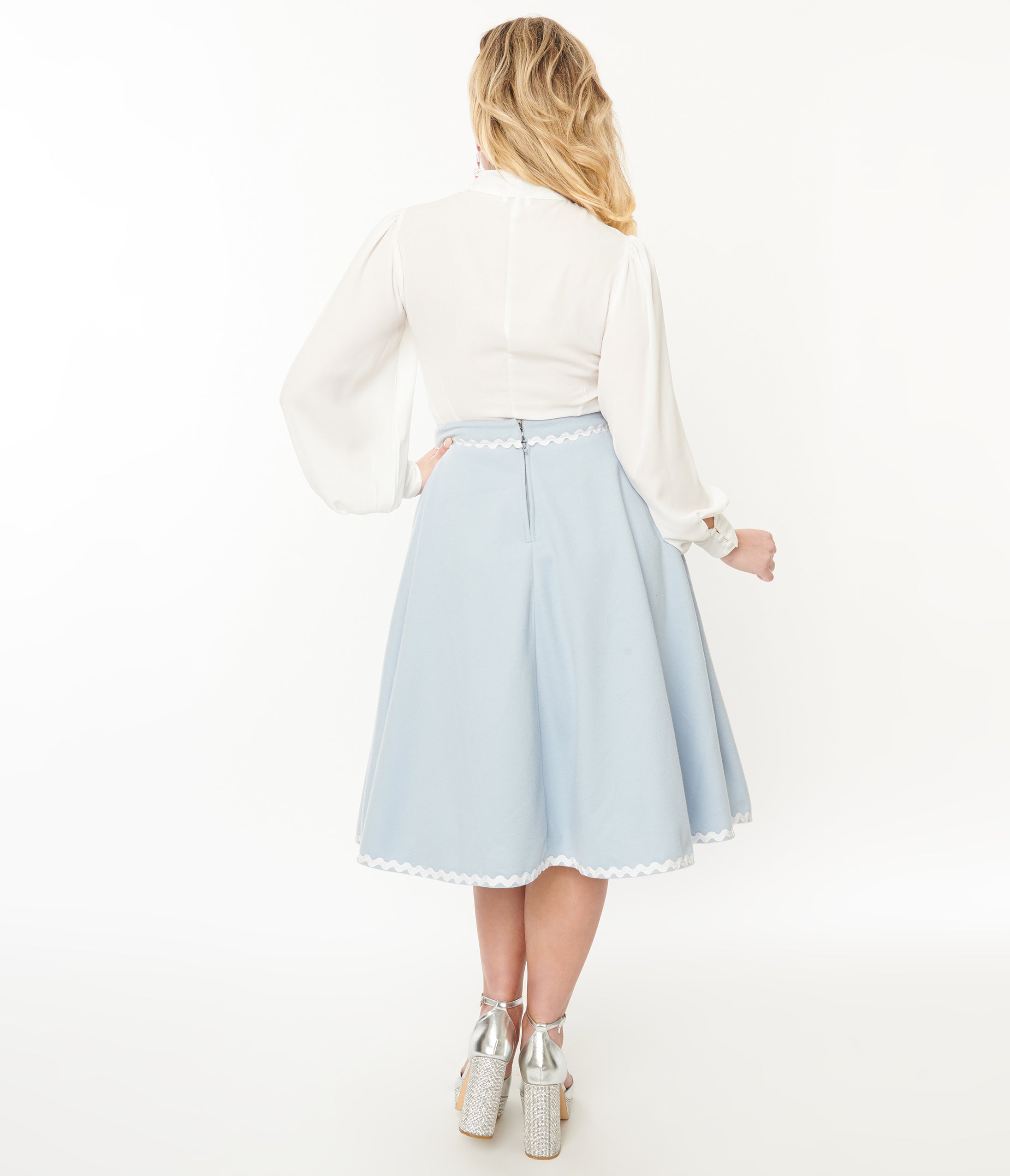 Light blue 50s skirt best sale