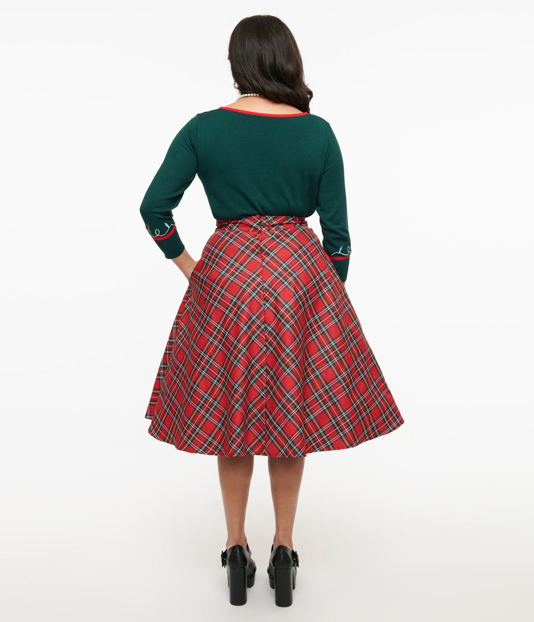 Vintage High Waisted Plaid outlets Skirt