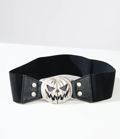 Unique Vintage Black Pumpkin Cinch Belt - Unique Vintage - Womens, HALLOWEEN, ACCESSORIES