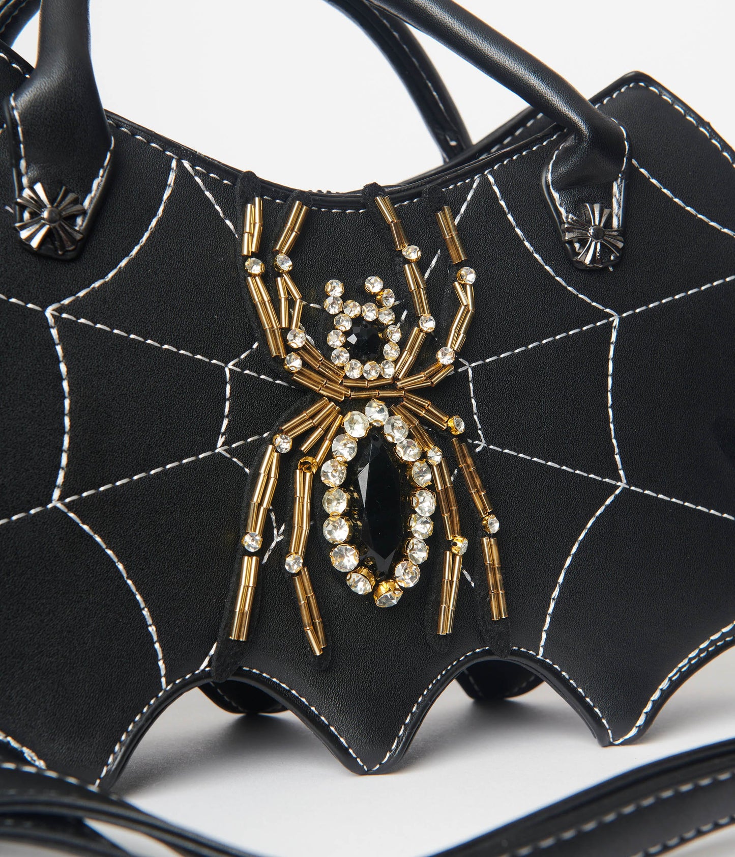 Unique Vintage Black Spiderweb Bat Wing Handbag - Unique Vintage - Womens, HALLOWEEN, ACCESSORIES