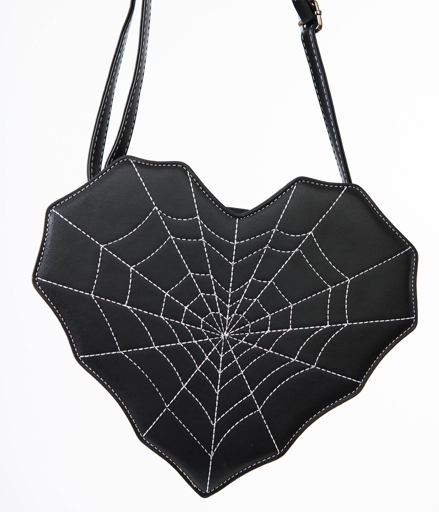 Unique Vintage Black Spiderweb Heart Handbag - Unique Vintage - Womens, HALLOWEEN, ACCESSORIES