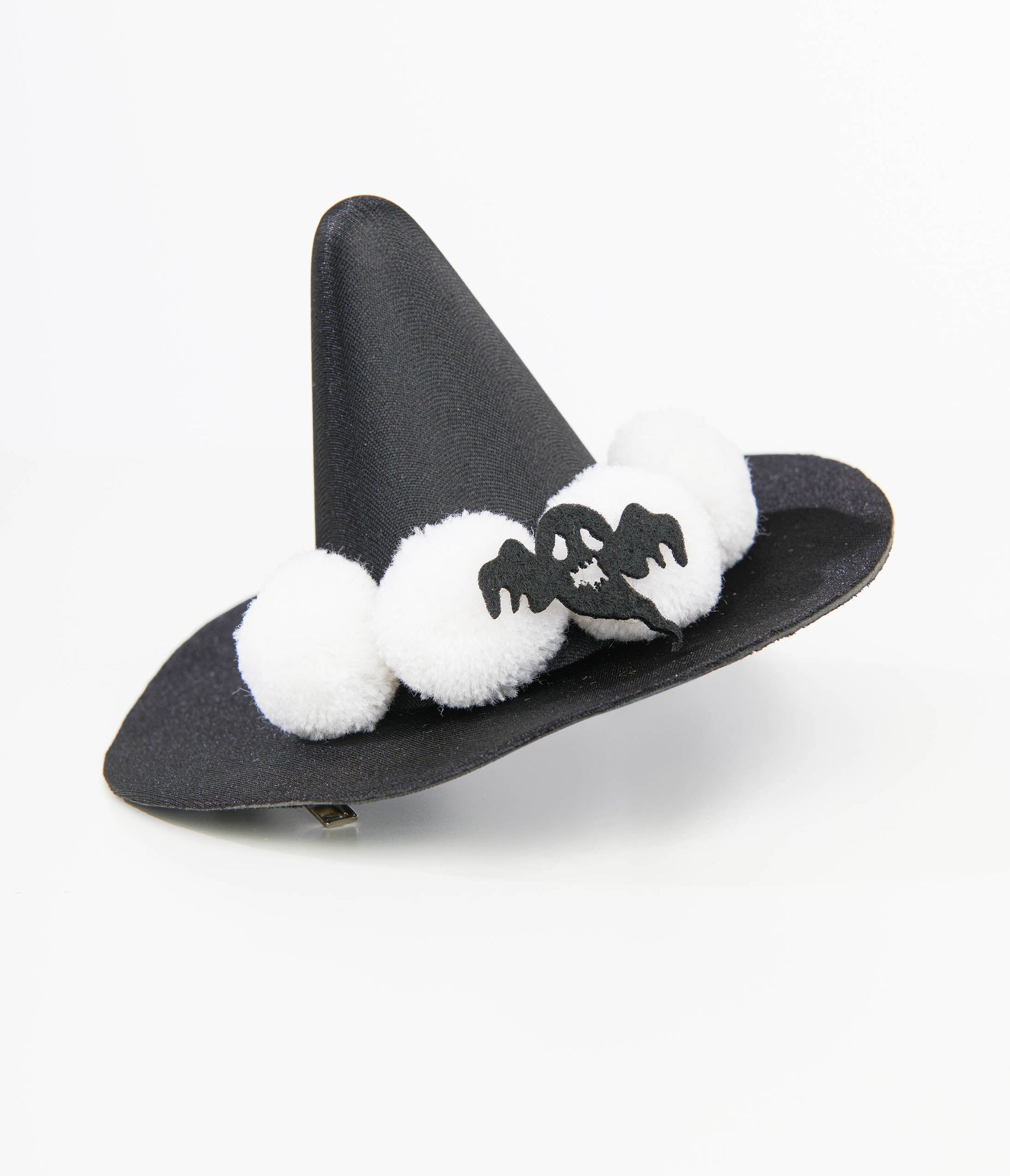 Unique Vintage Black & White Witch Hat Hair Clip - Unique Vintage - Womens, HALLOWEEN, ACCESSORIES