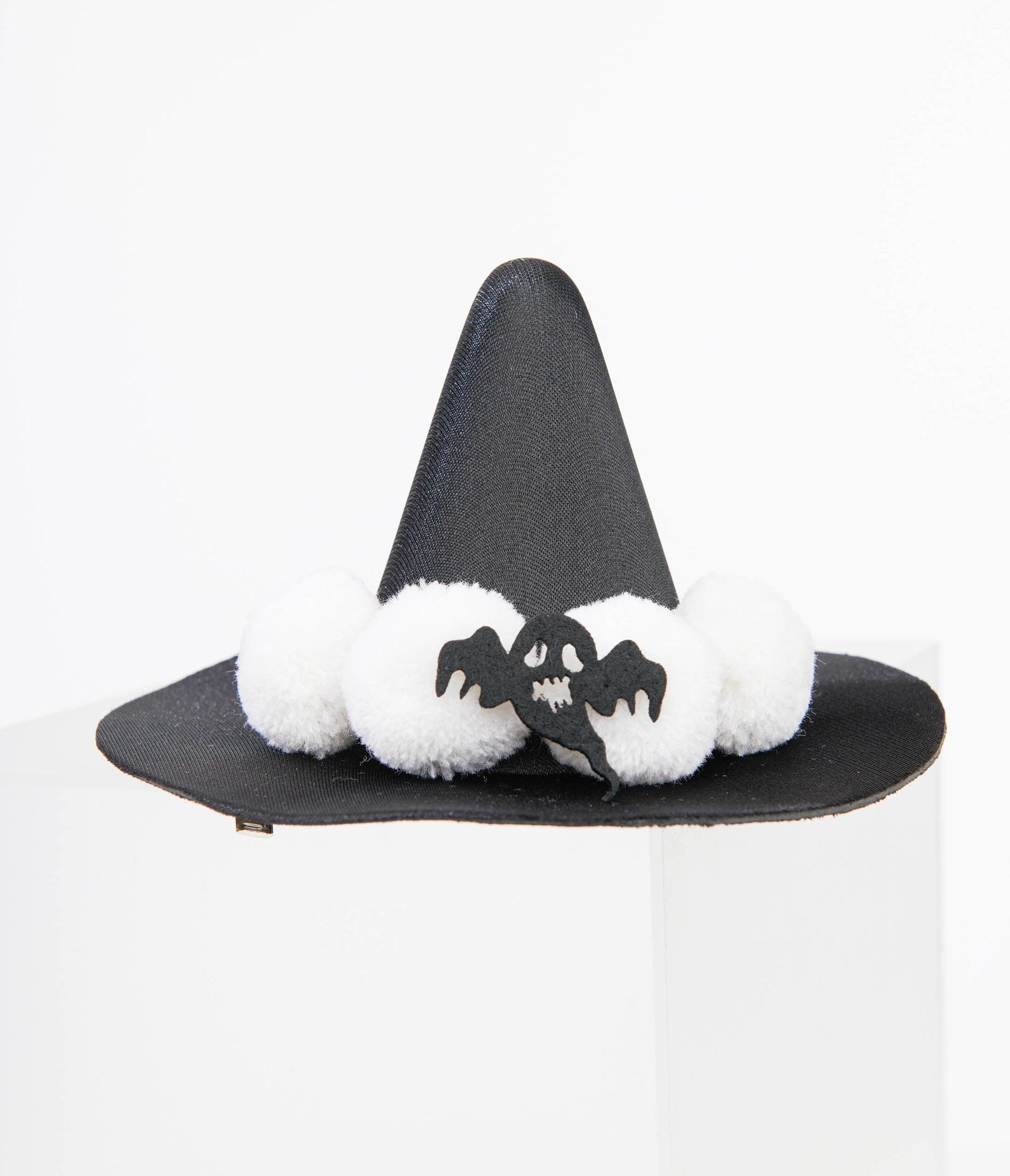 Unique Vintage Black & White Witch Hat Hair Clip - Unique Vintage - Womens, HALLOWEEN, ACCESSORIES