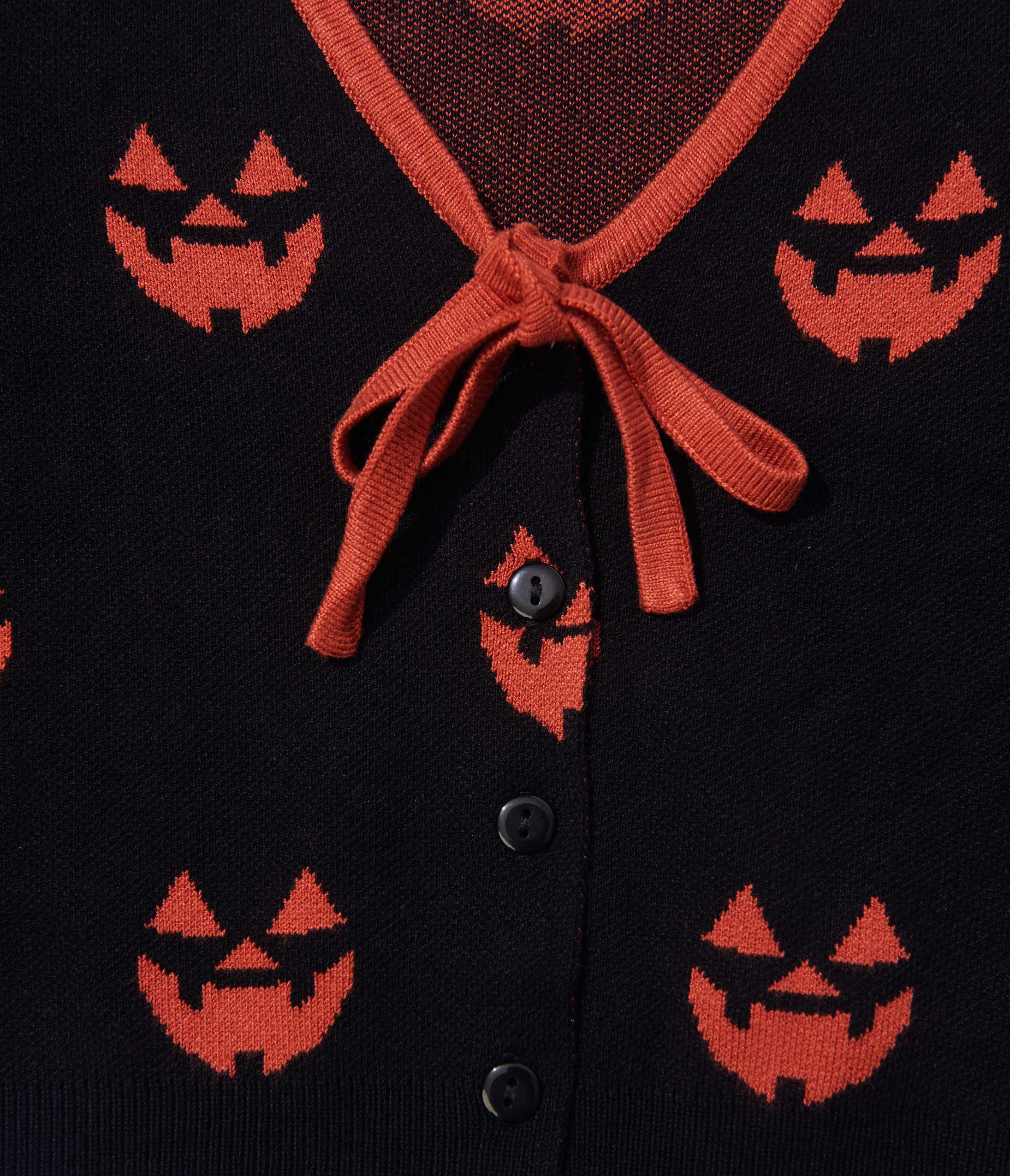 Unique vintage 2024 pumpkin halloween cardigan