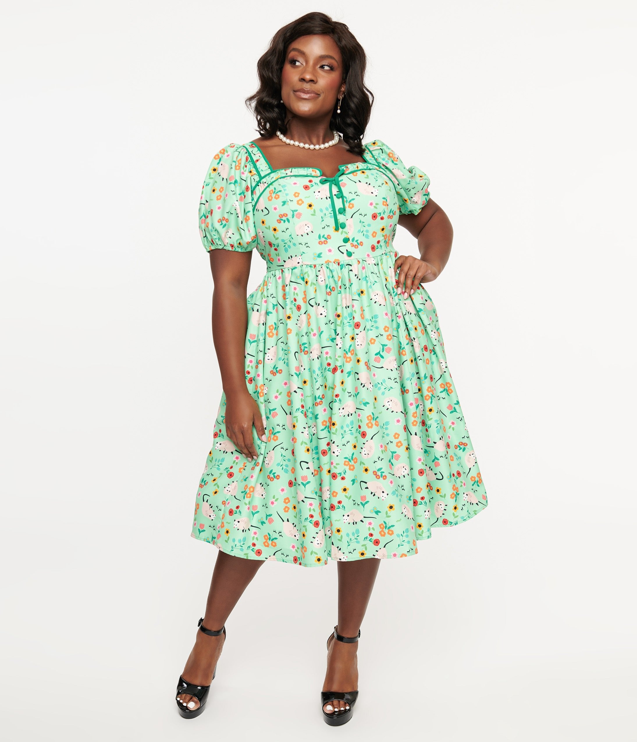 Plus Size Vintage 1940s Dress