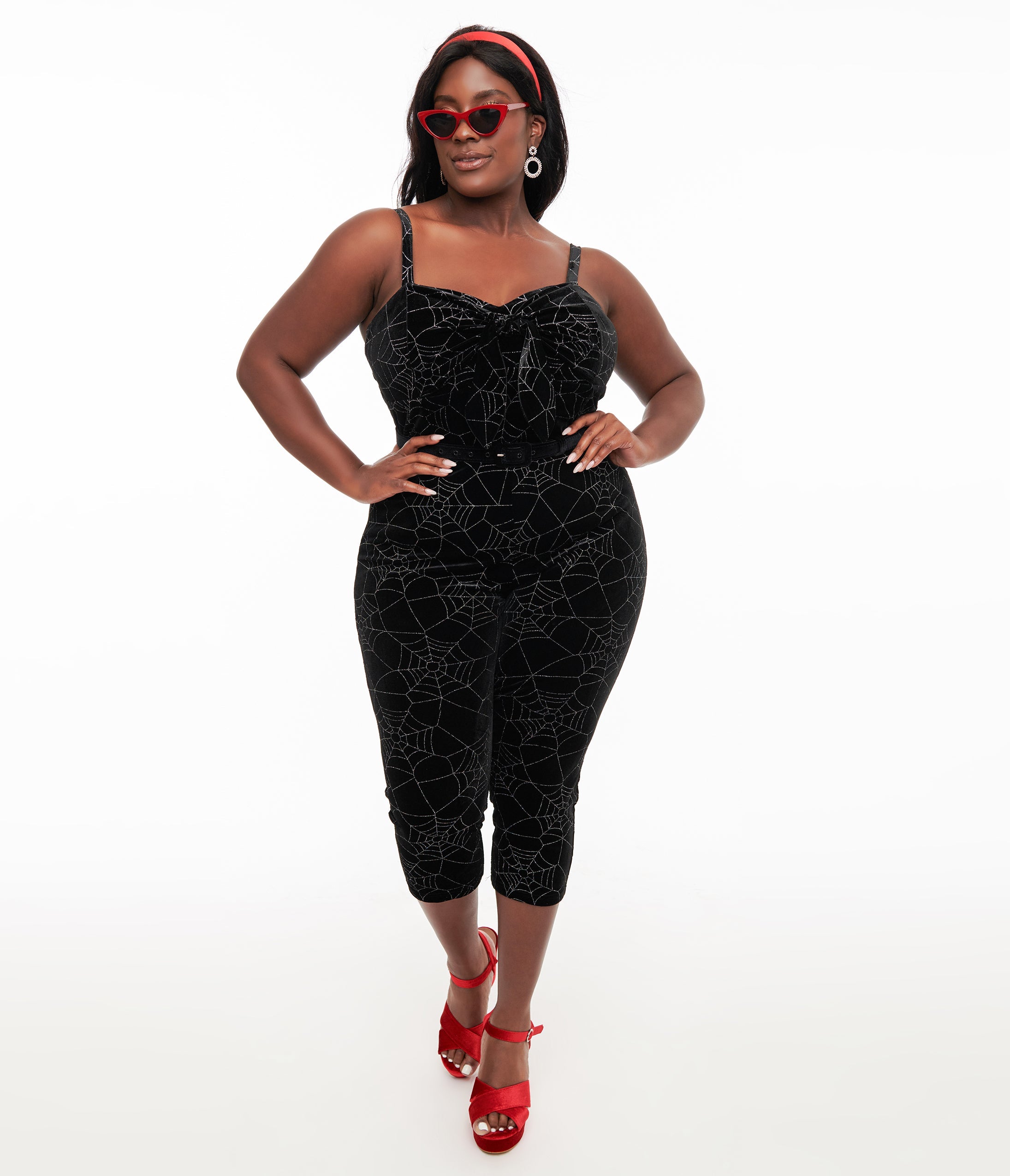 Plus size black and silver jumpsuit on sale