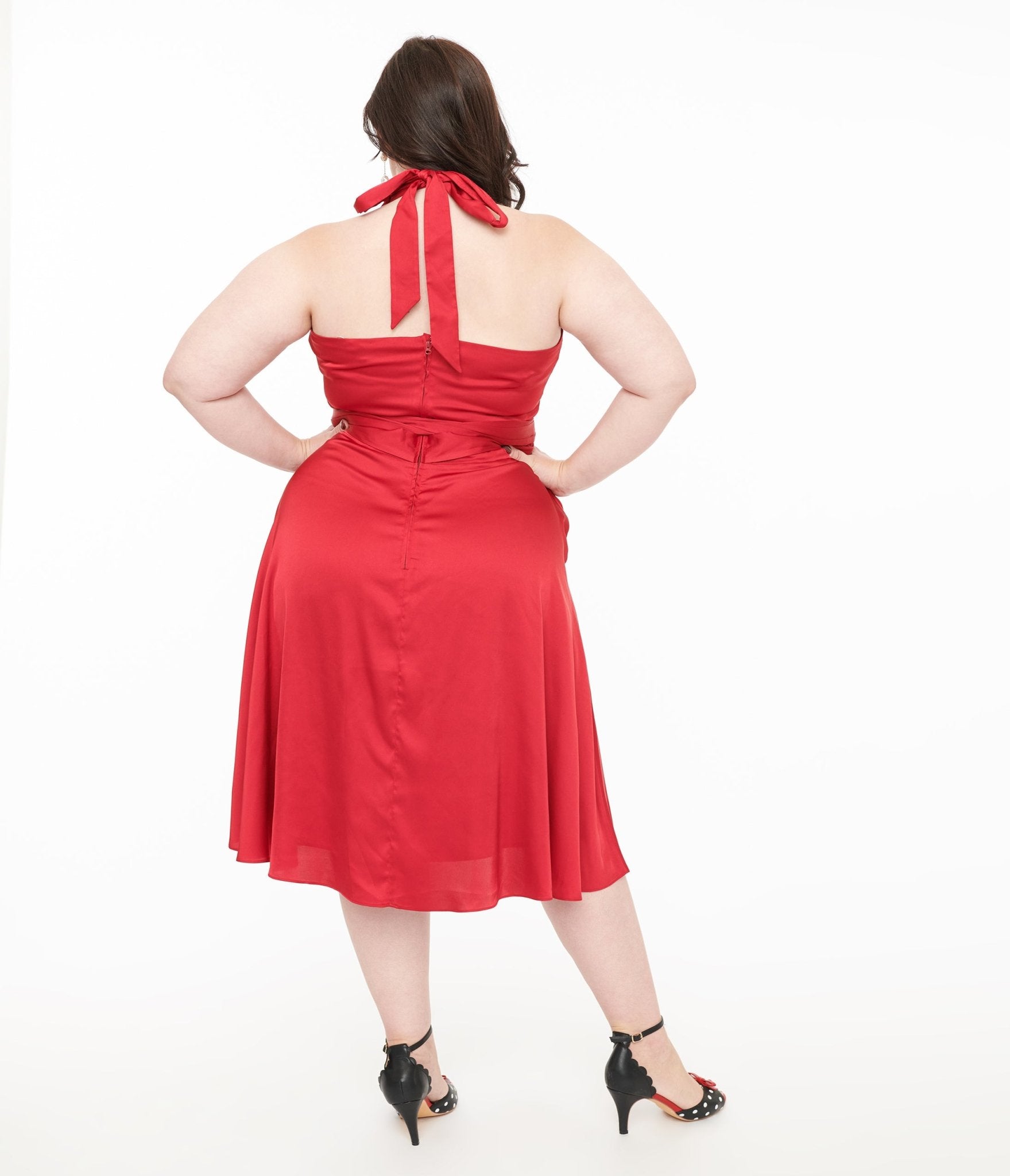 Plus size red swing dress hotsell