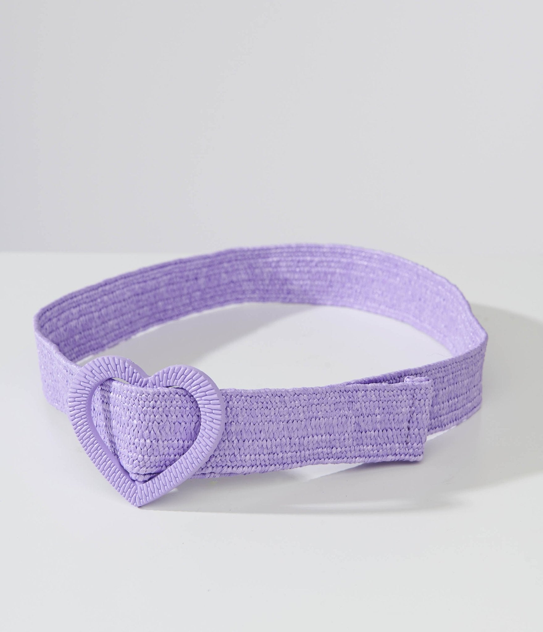 Unique Vintage Purple Heart Buckle Woven Belt - Unique Vintage - Womens, ACCESSORIES, BELTS