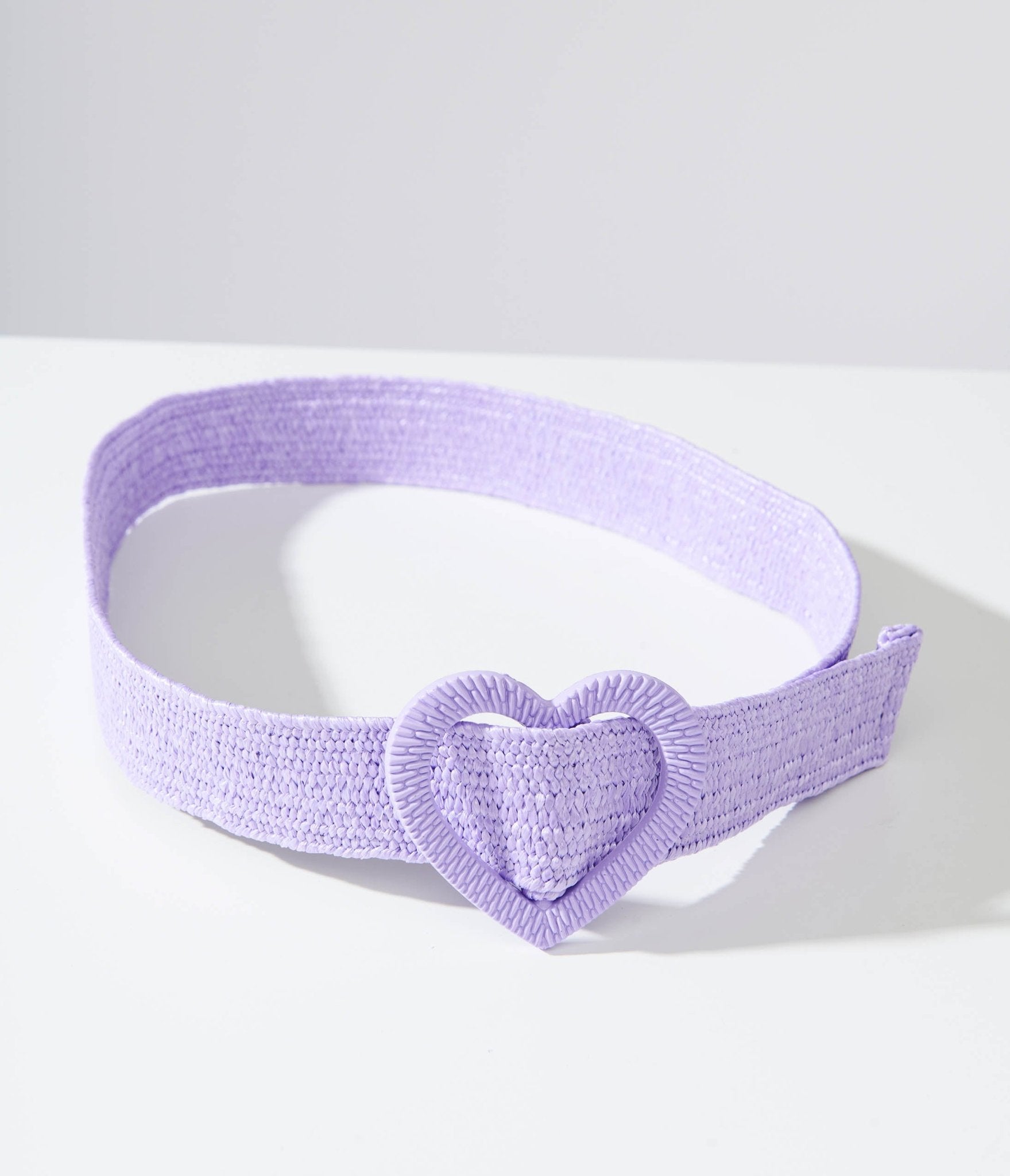 Unique Vintage Purple Heart Buckle Woven Belt - Unique Vintage - Womens, ACCESSORIES, BELTS