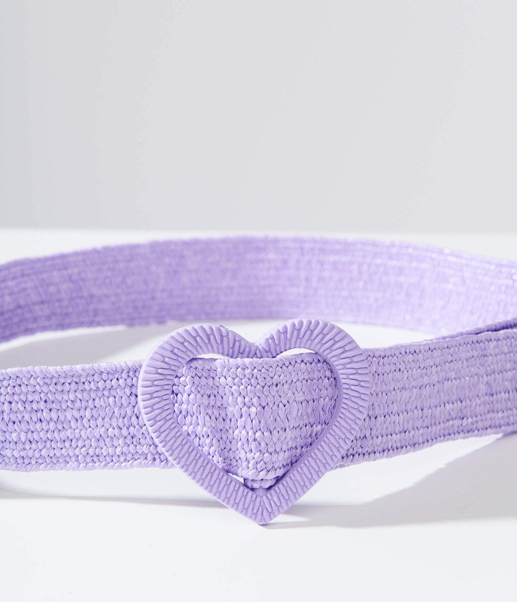 Unique Vintage Purple Heart Buckle Woven Belt - Unique Vintage - Womens, ACCESSORIES, BELTS