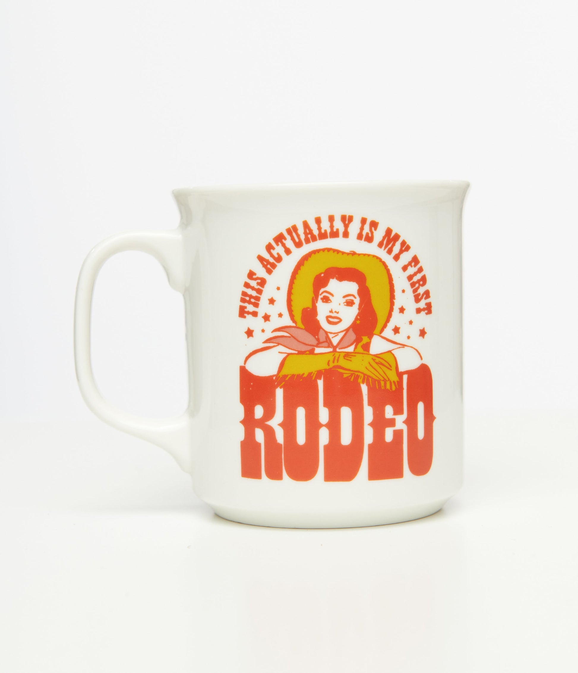 White This Actually Is My First Rodeo Mug - Unique Vintage - Womens, ACCESSORIES, GIFTS/HOME