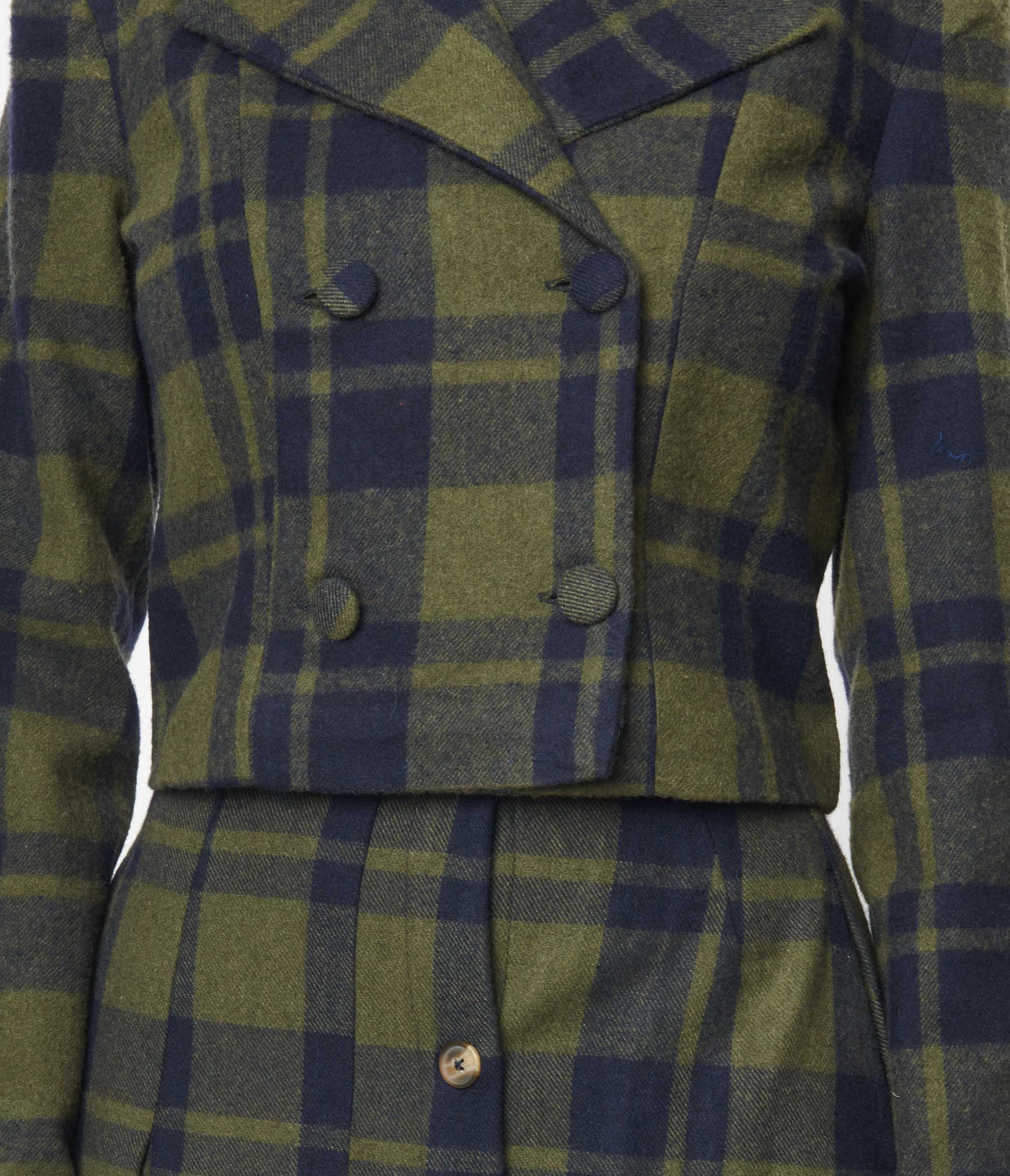 Wool-Blend Pea Coat - Highland Green