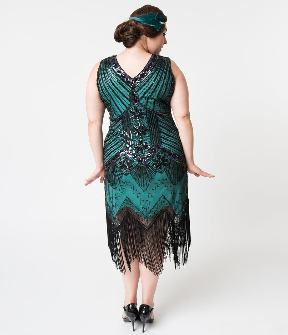 Teal Flapper Dress