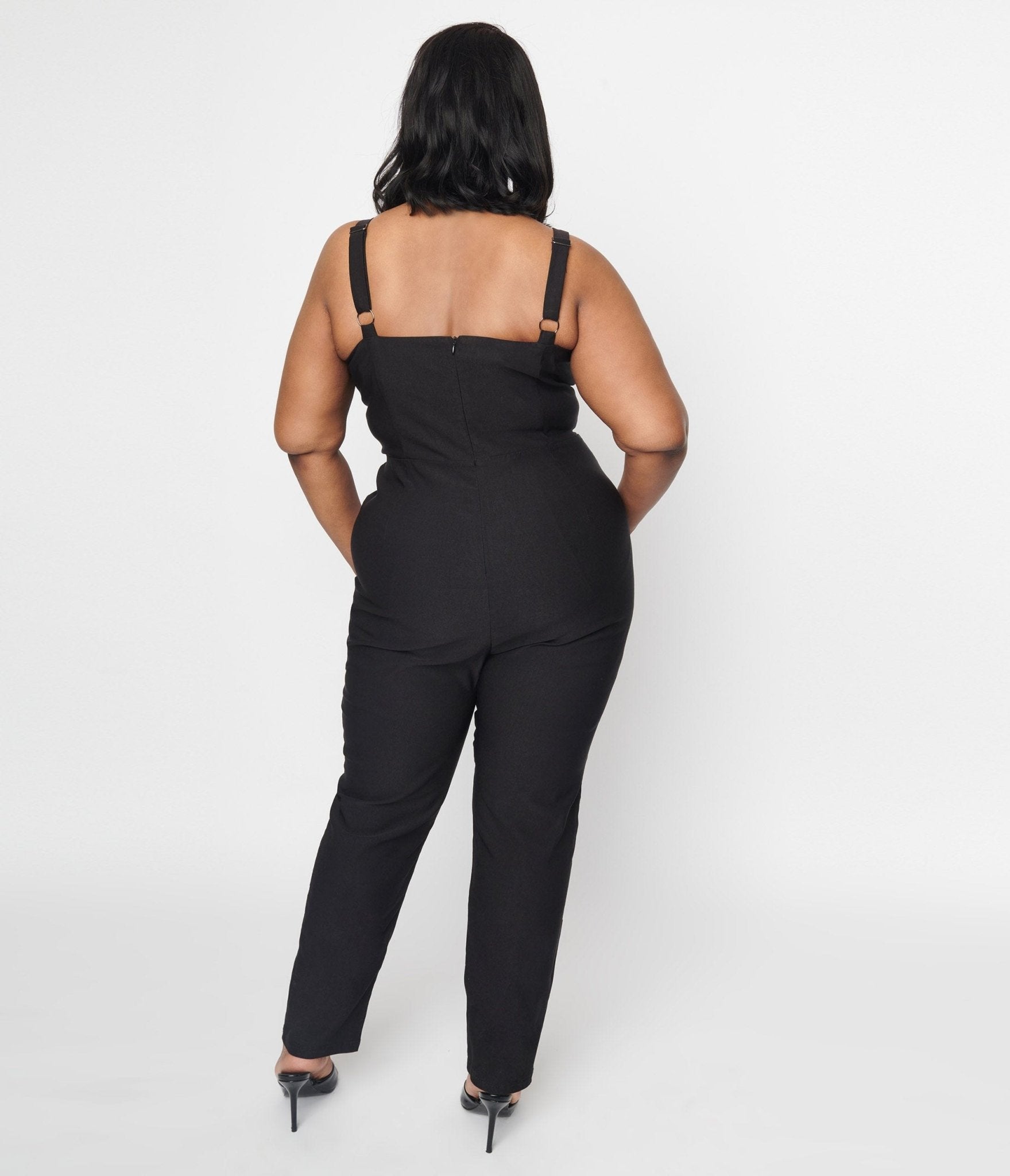 Retro & Vintage Black Tuxedo Jumpsuit | Unique Vintage