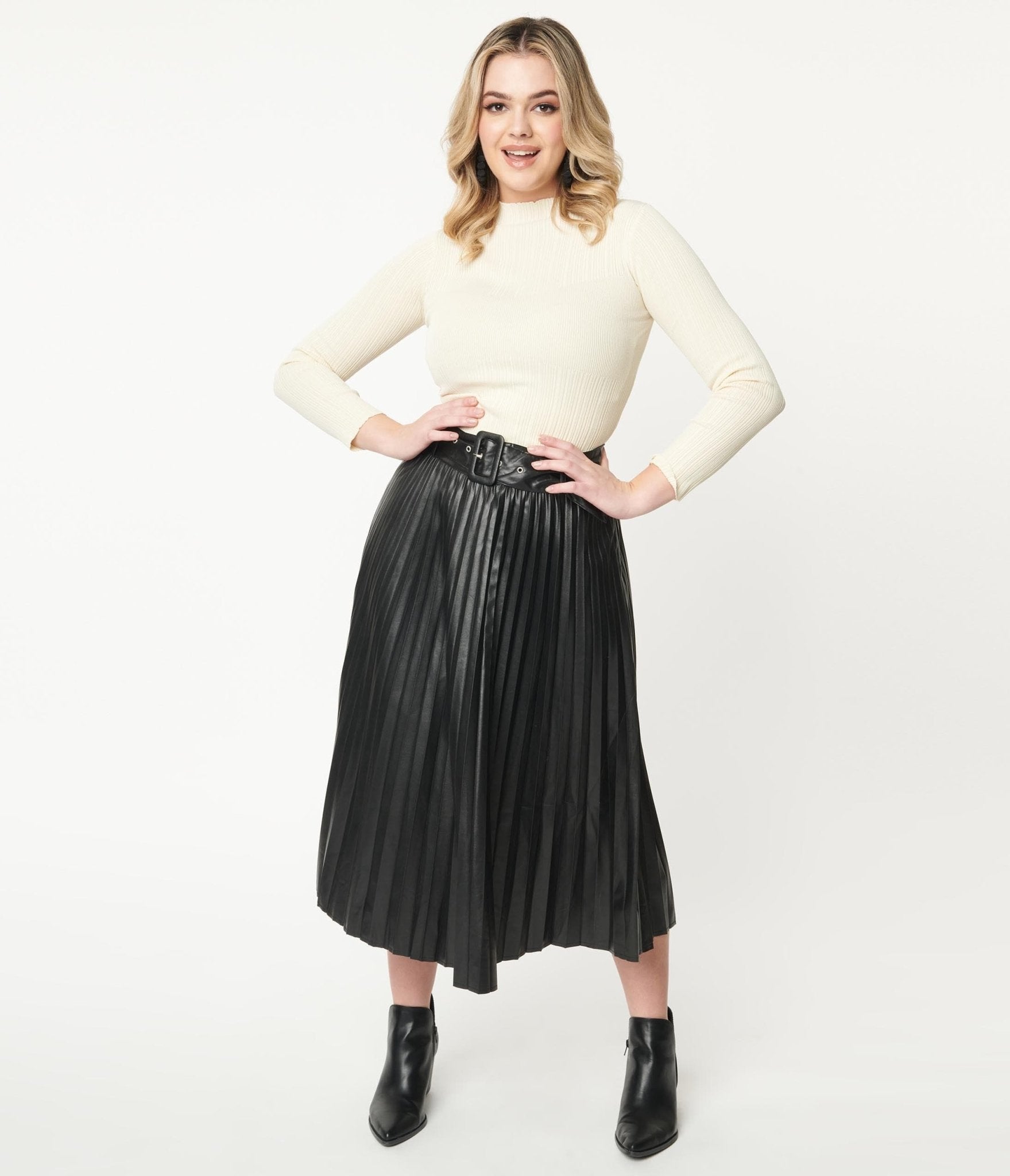 https://www.unique-vintage.com/cdn/shop/products/black-vegan-leather-belted-pleated-midi-skirt-756722.jpg?v=1703094342&width=1946