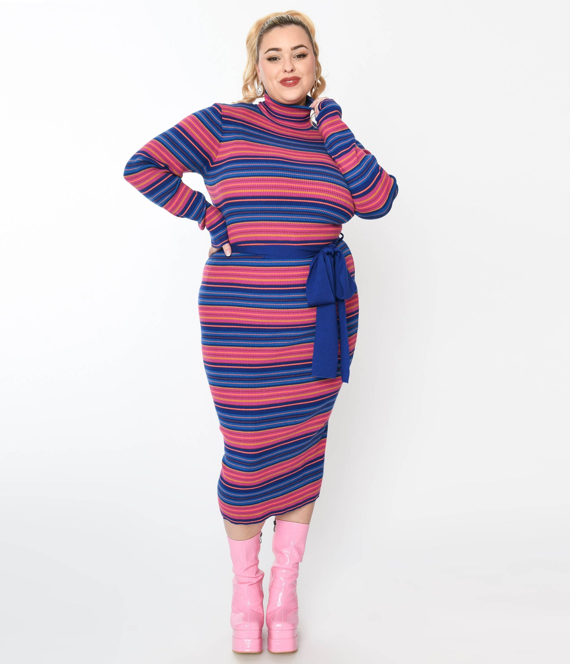 Vintage Body Shaping Womens Two Piece Maxi Sweater Dress Women
