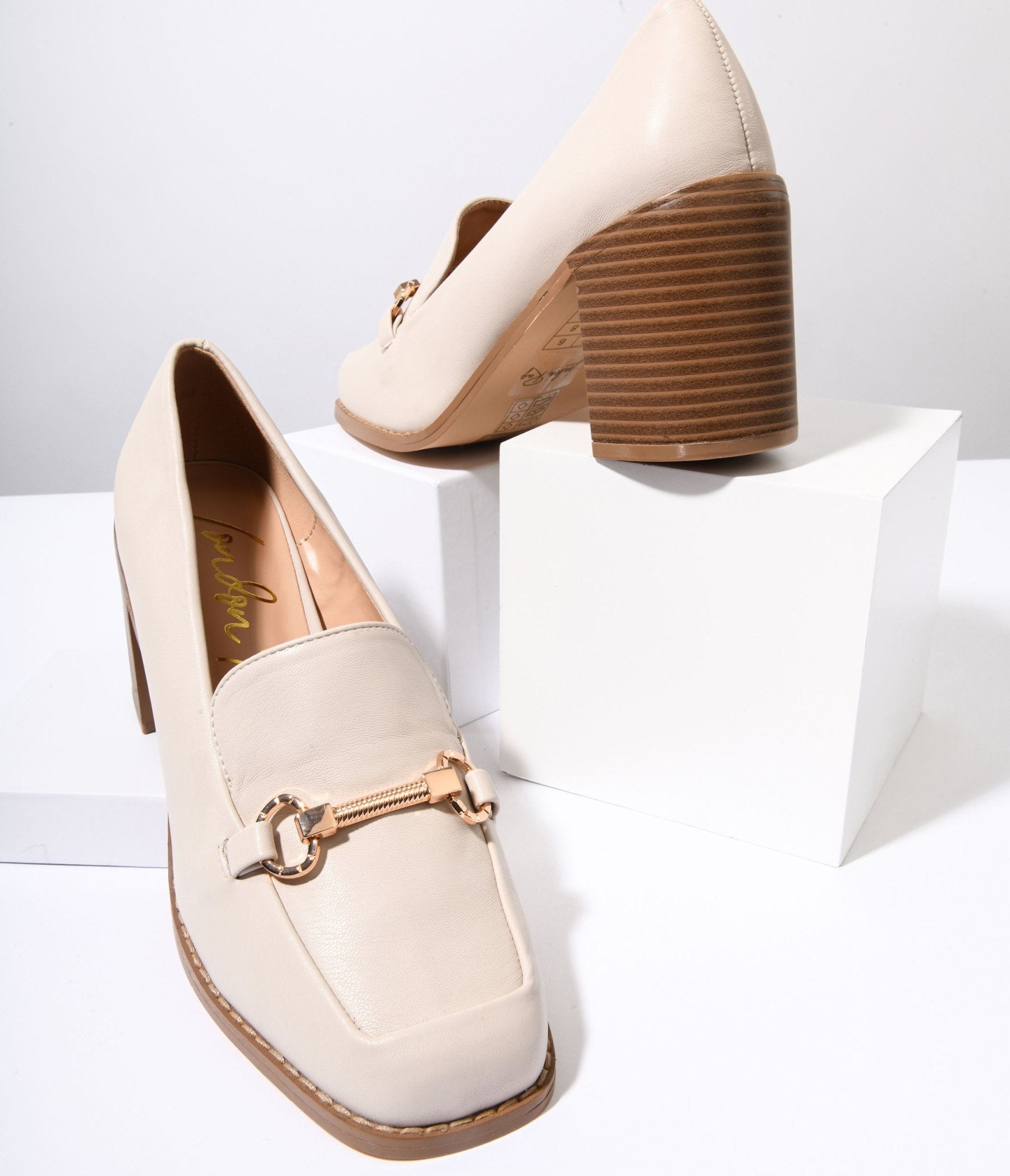 Loafer Heels | Pointed Toe Heels - FY Zoe