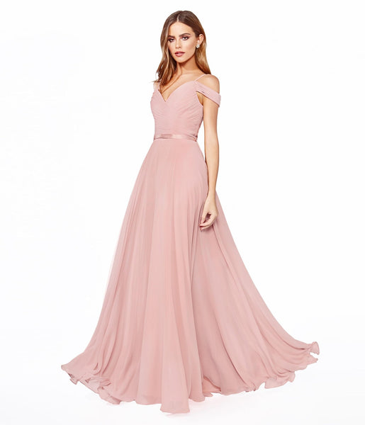 Cinderella Divine Dusty Rose Chiffon Prom Gown – Unique Vintage