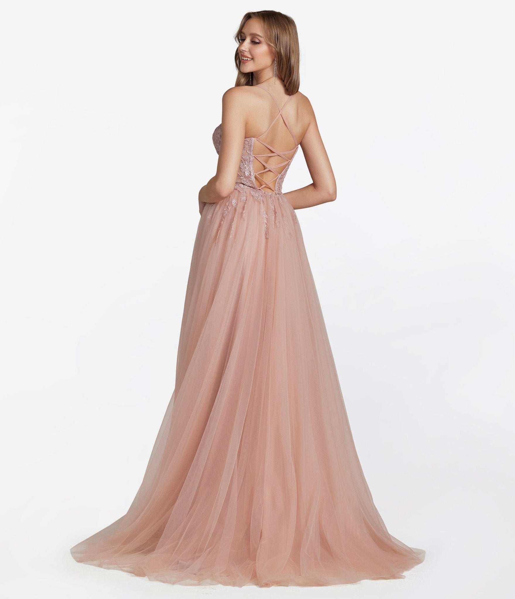 Dusty rose prom outlet dress