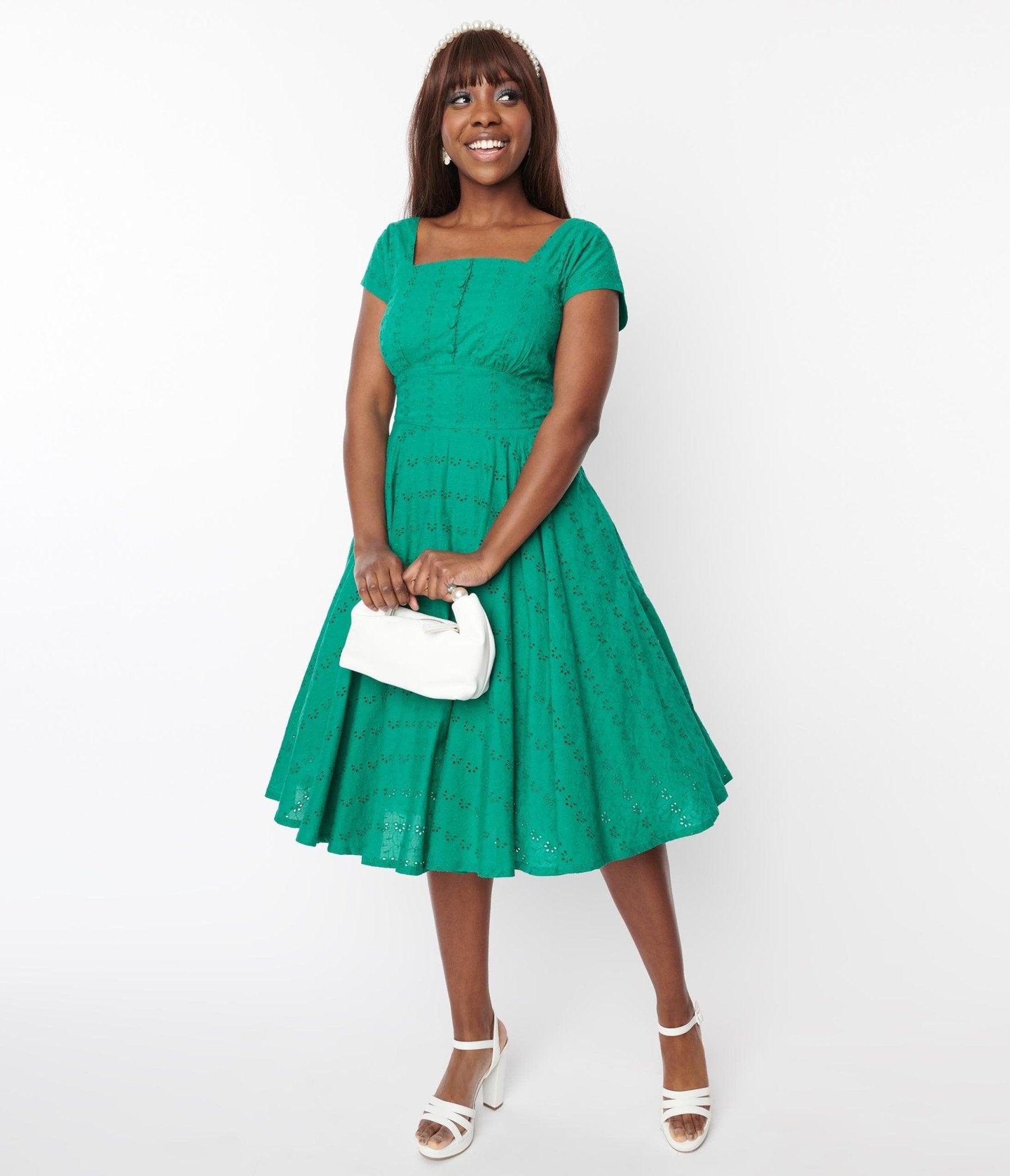 Eyelet swing sale dress