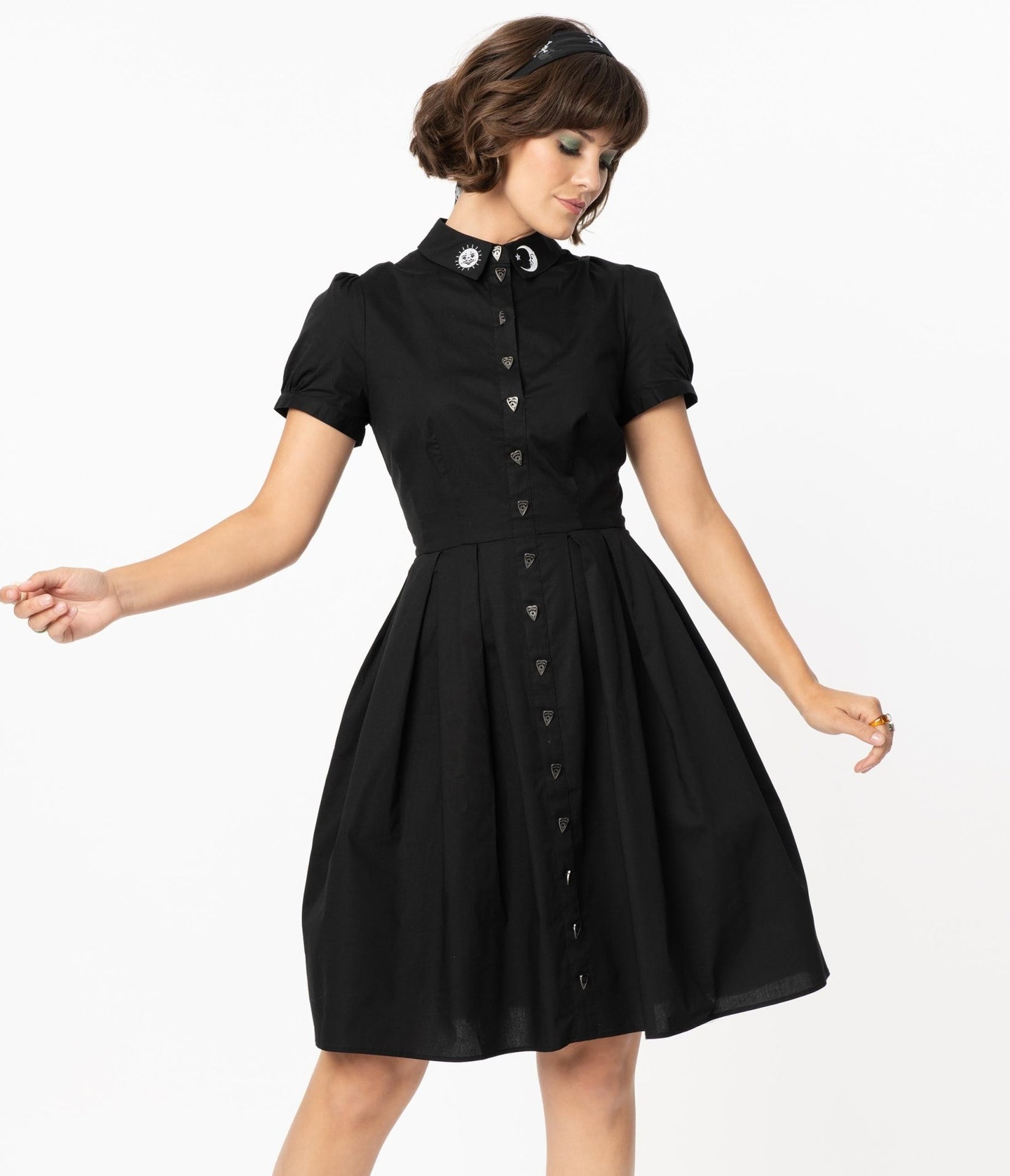 Hell Bunny Black Samara Swing Dress – Unique Vintage