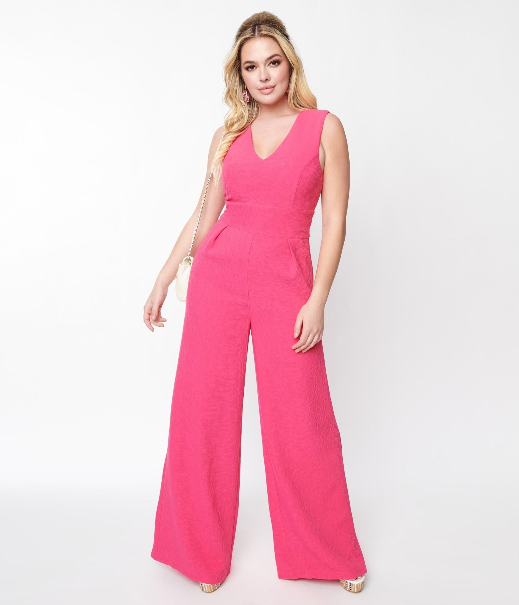 Womens Pink Jumpsuit Long Sleeve One Piece Romper Plus Size Jumpsuits for  Women 2023 Pink Costume L 