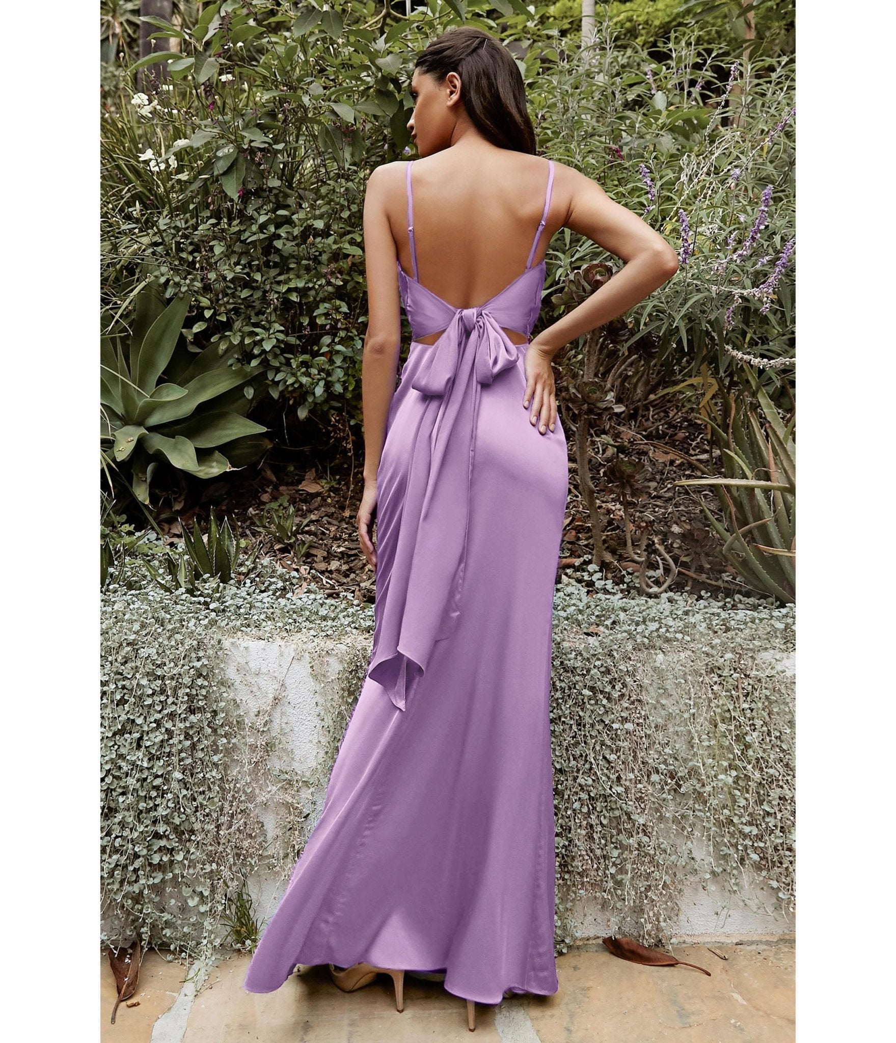 Sexy Lavender Maxi Dress - Satin Maxi Dress - Surplice Dress - Lulus