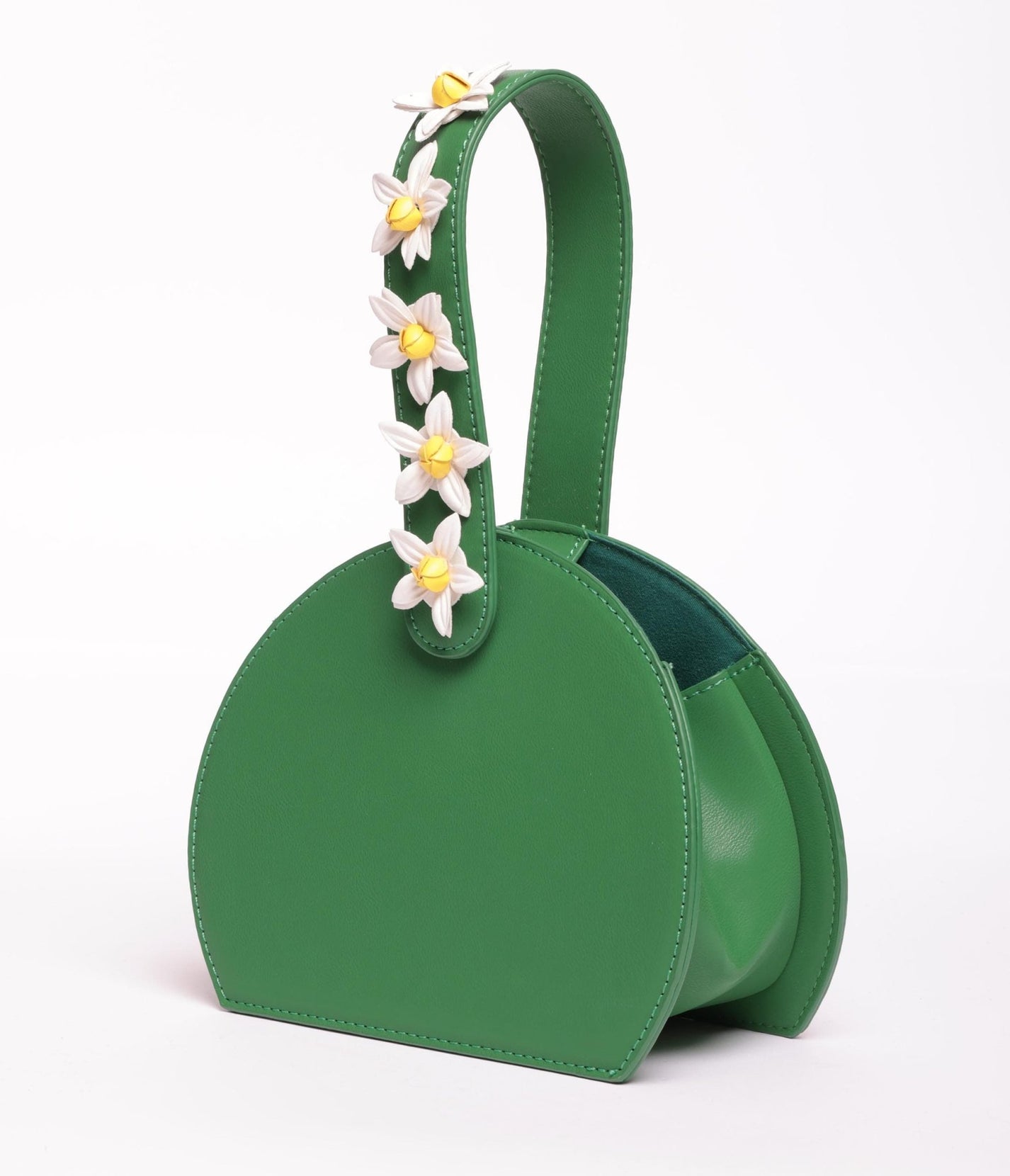 Lulu Hun Green Leatherette & Daisy Charlotte Handbag – Unique Vintage