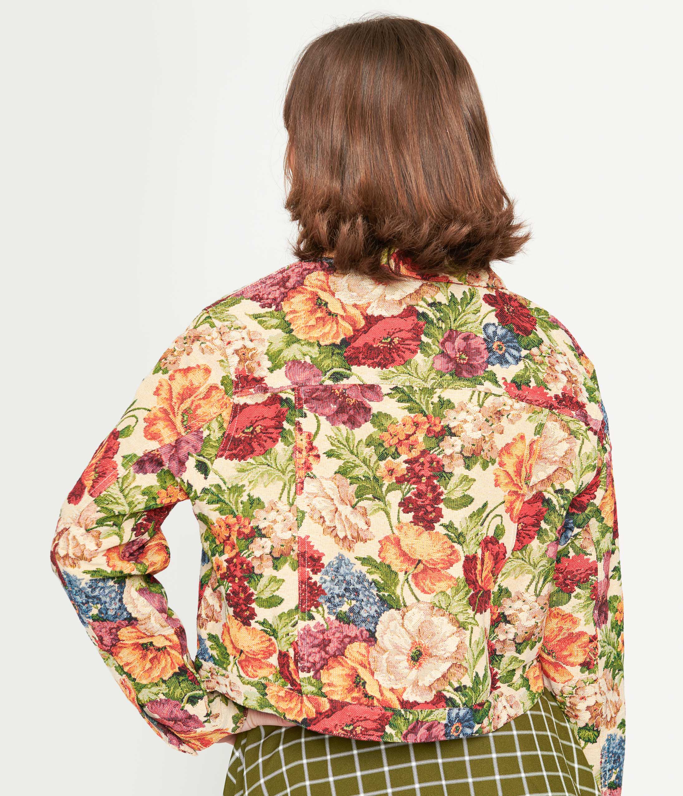 Coral Floral Jacket - Benares fashion