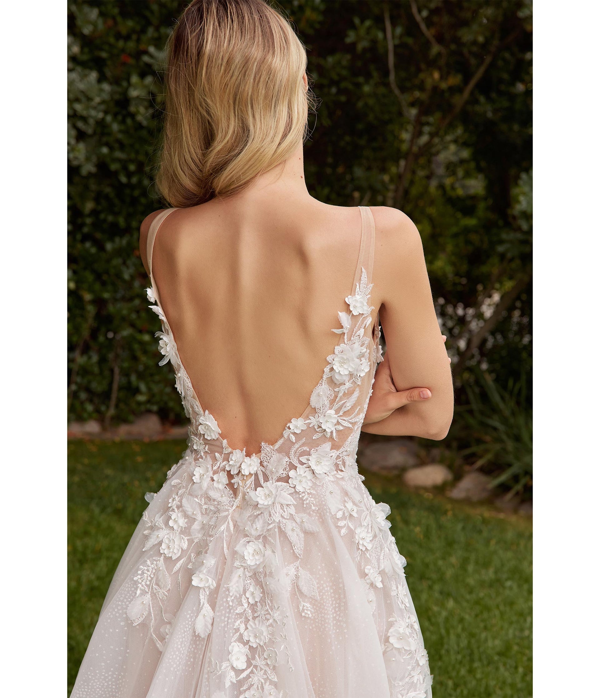 Cinderella Divine Off White Floral Lace Wedding Ball Gown – Unique Vintage