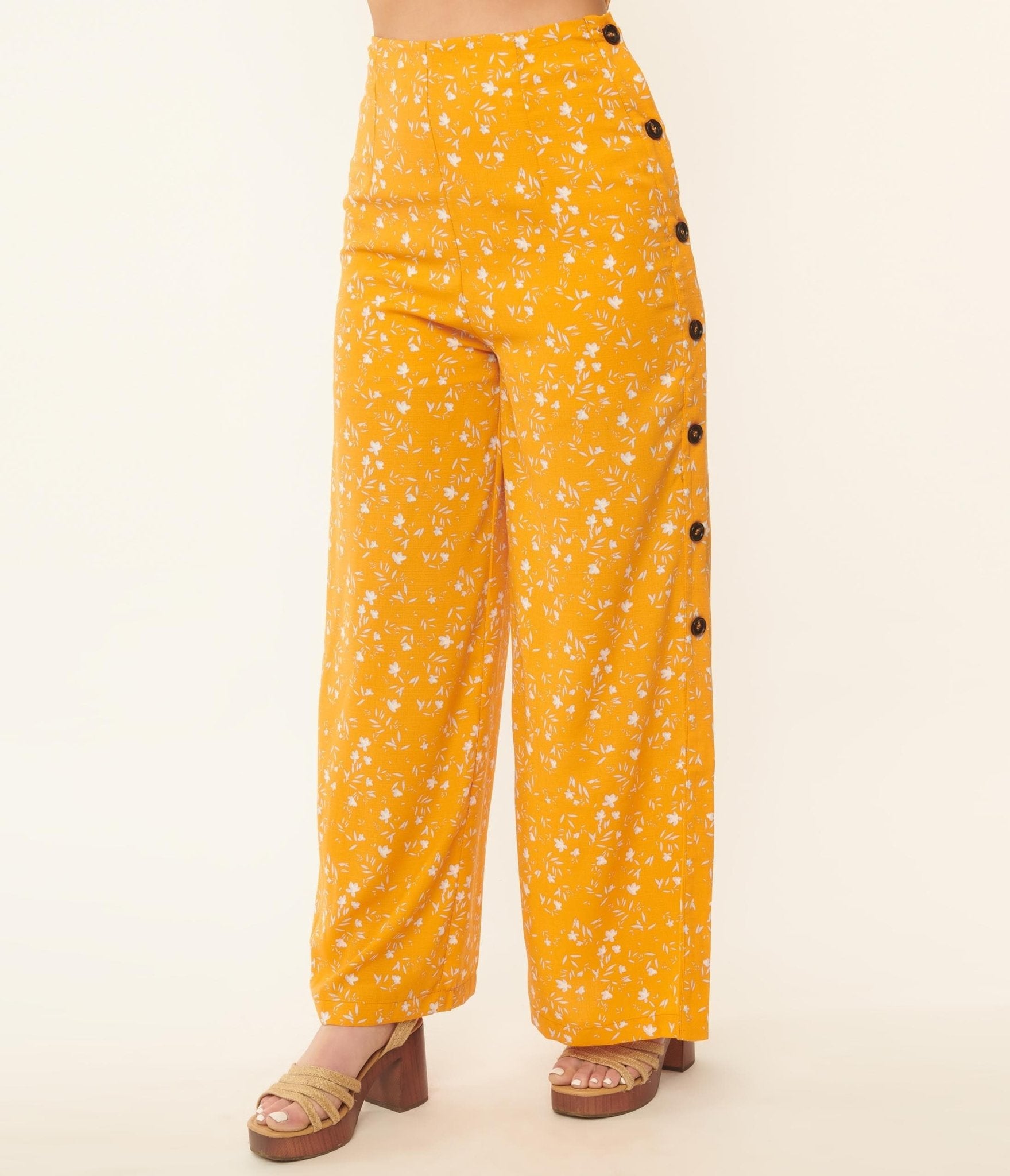 YELLOW RUCHED PANTS – ROCHELLE'S FASHION BOUTIQUE