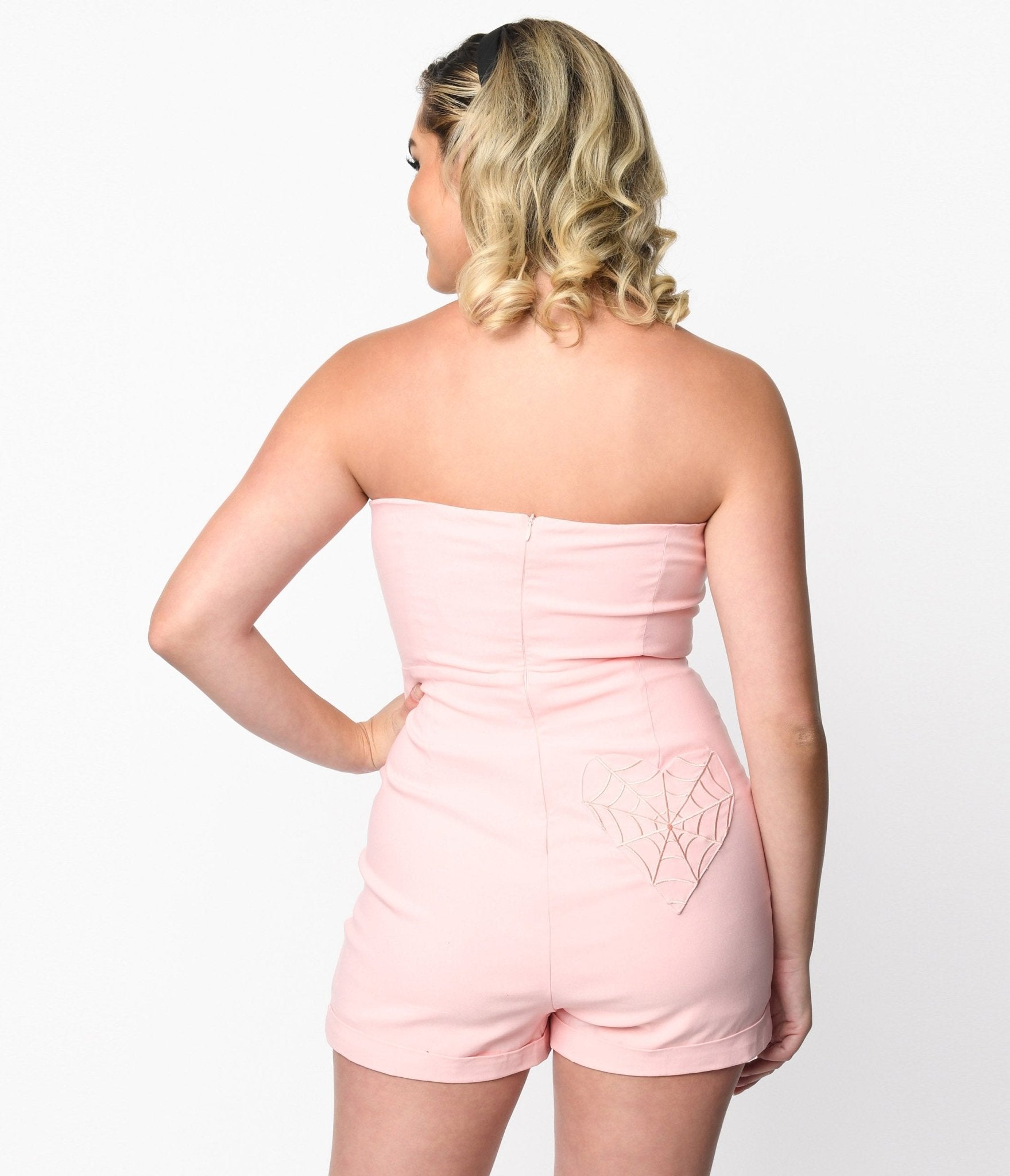 Pink Strapless Romper