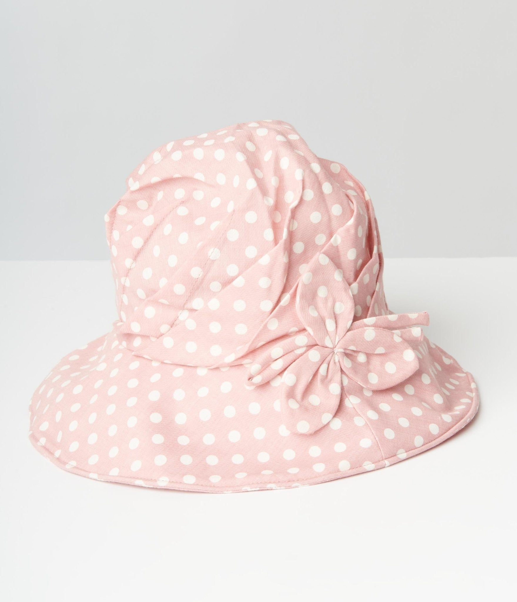 Pastel Bow w/ Baby Blue Polka Dots Straw Topper