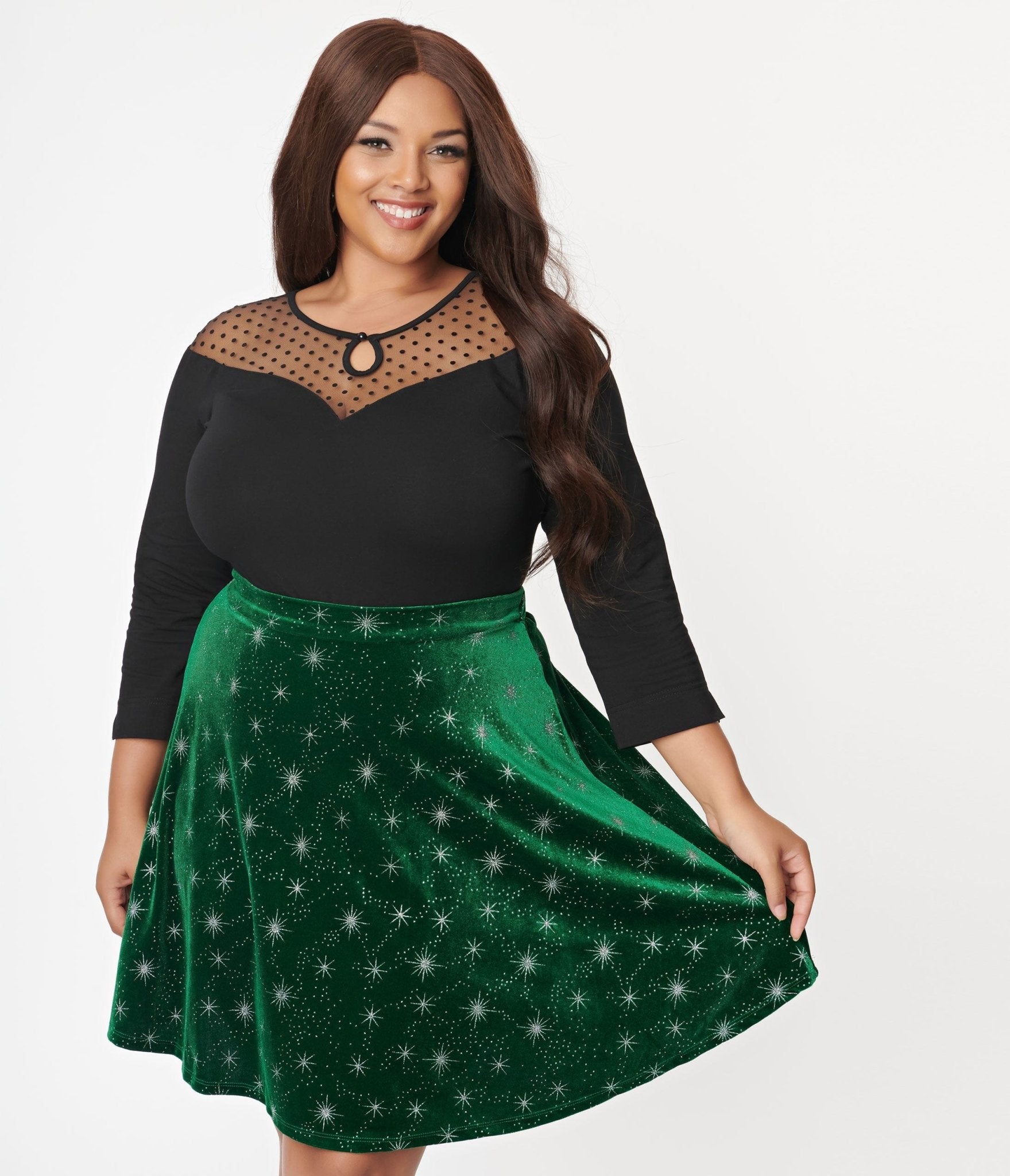 Plus size on sale sequin skirt vintage