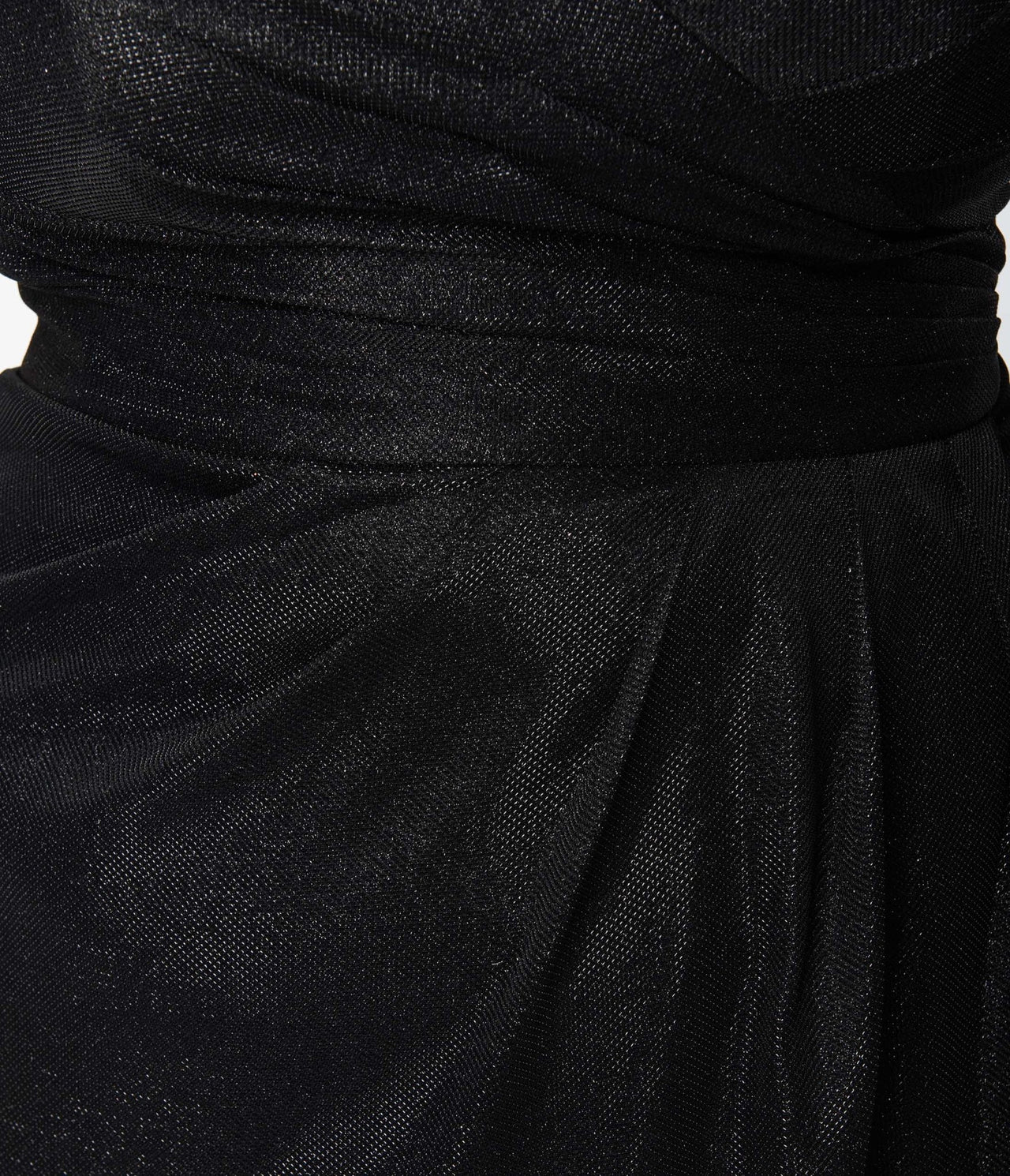 Plus Size Elegant Black Shimmer Off The Shoulder Dress – Unique Vintage