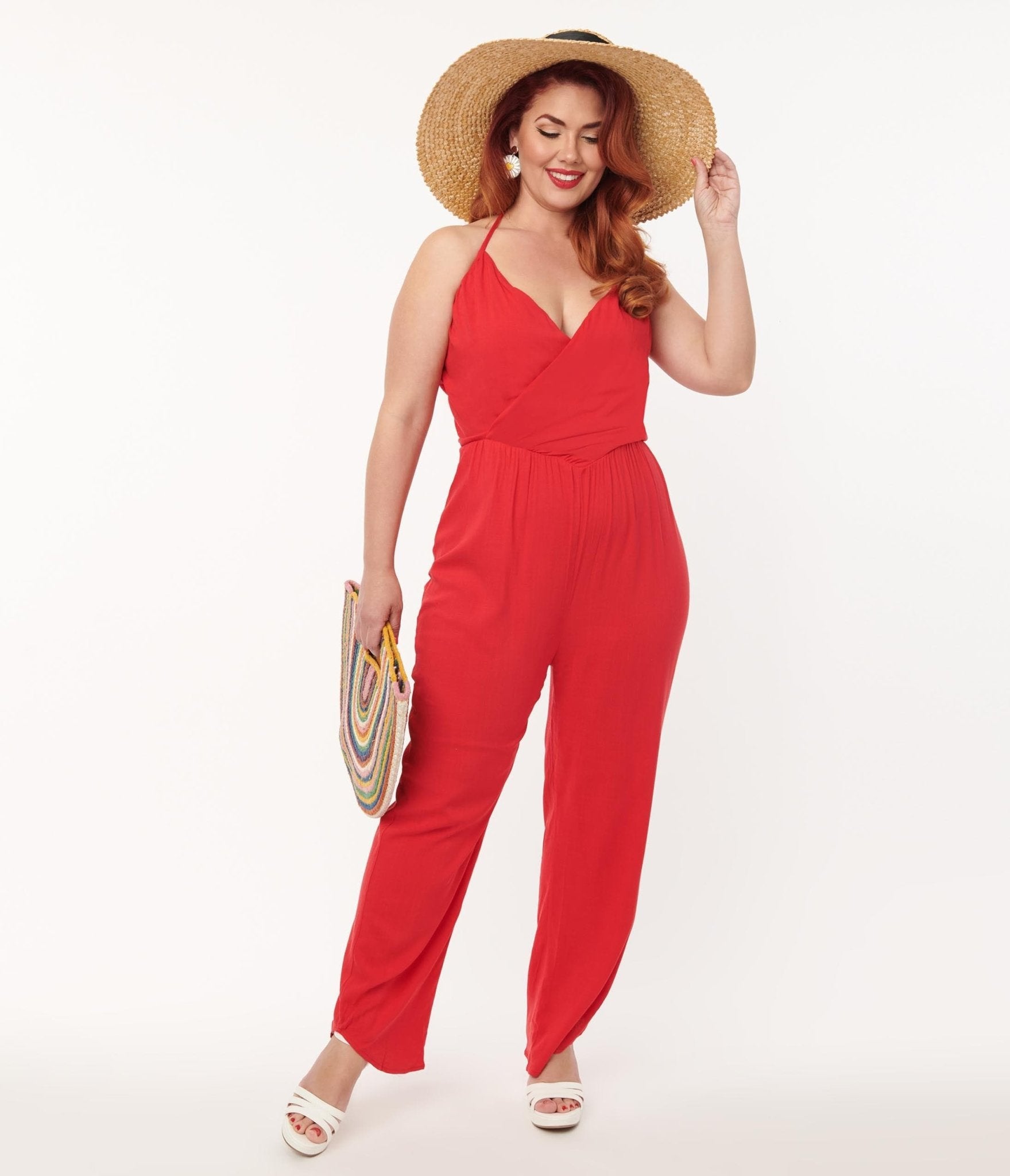 Ladies clearance red jumpsuits