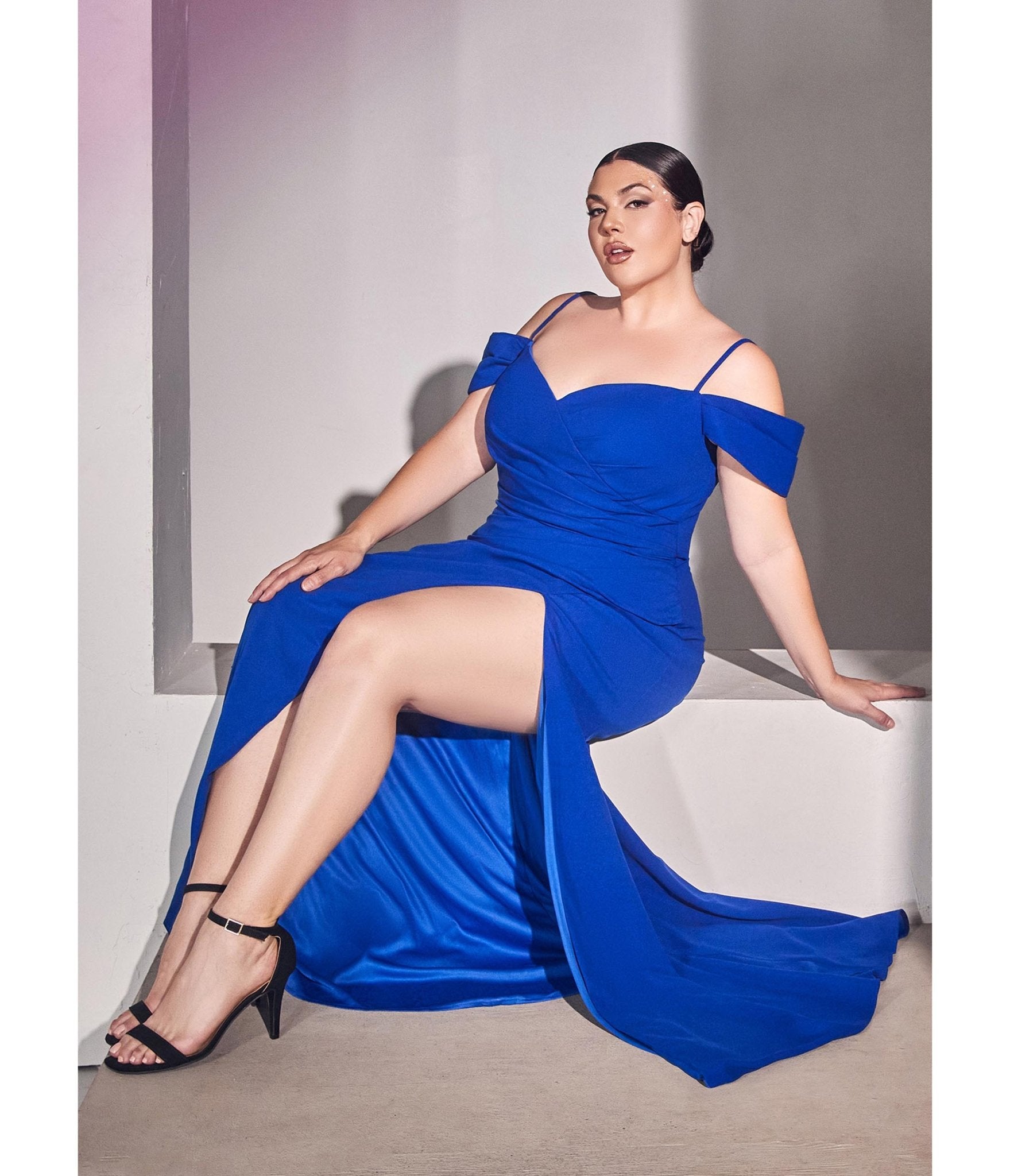 Strapless Royal Blue Lace Long Prom Dresses, Royal Blue Lace Formal Ev –  jbydress