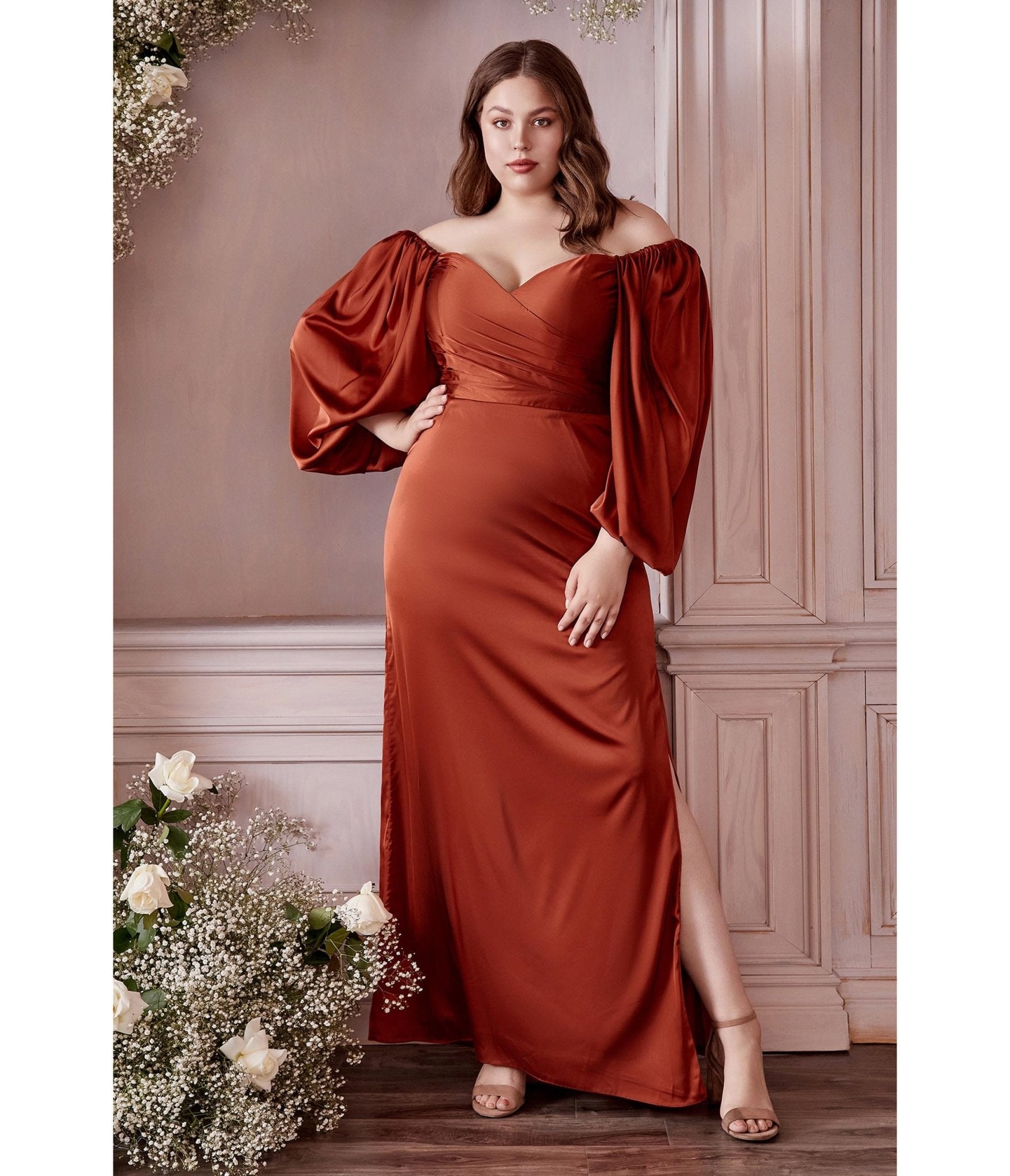 Floor length butterfly dress PLUS SIZE BLUSH PINK, Women's Fashion, Dresses  & Sets, Evening dresses & gowns on Carousell