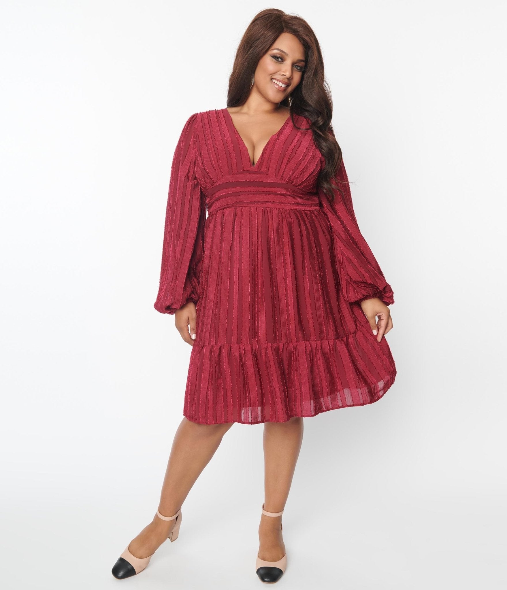 Plus size hot sale wine dress