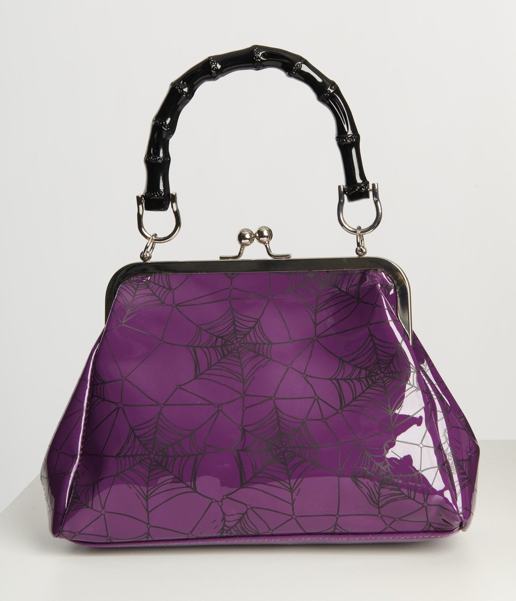 Purple patent leather on sale purse