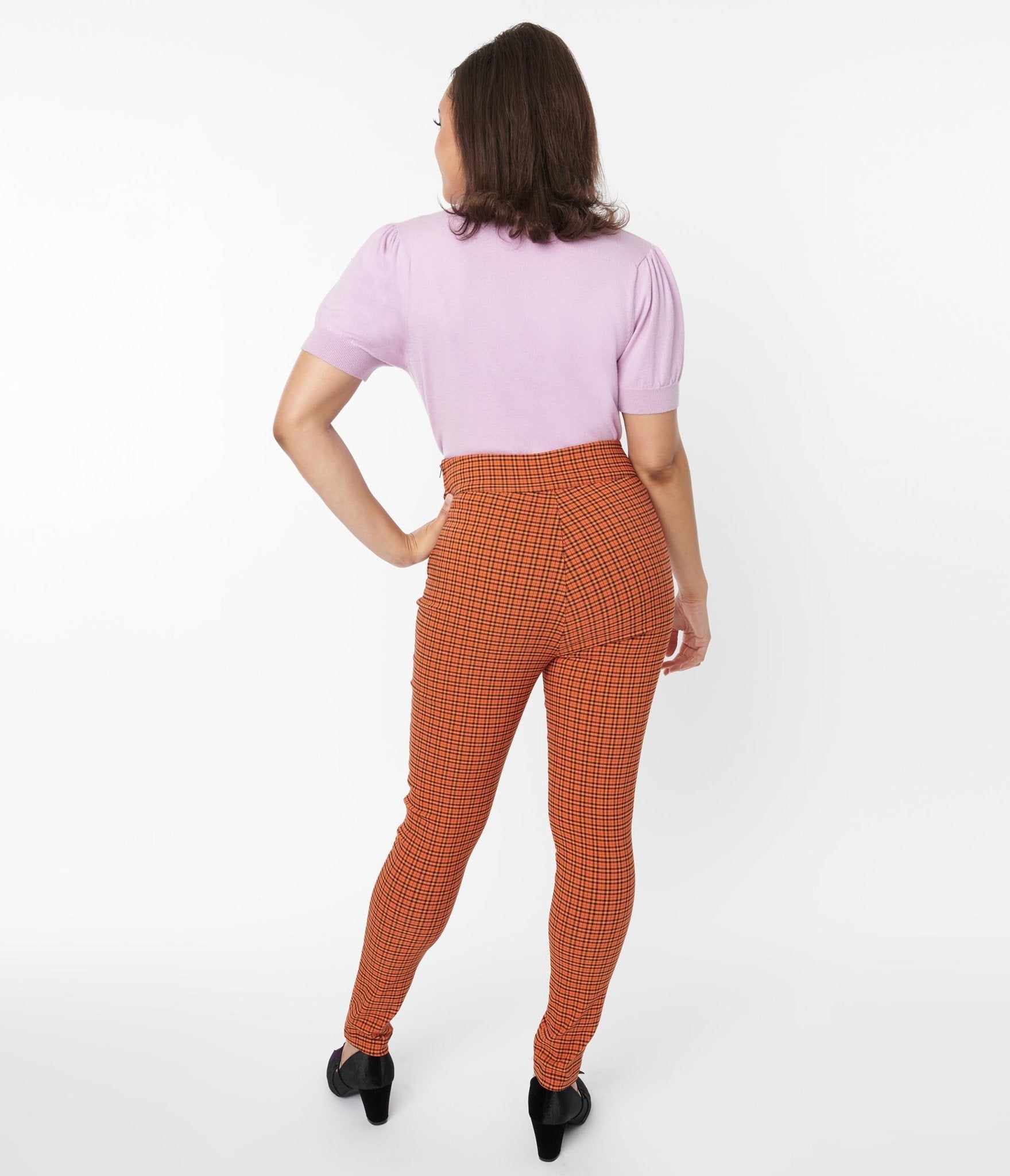 Pastel red seersucker flat-front lightweight Cigarette Pants | Sumissura