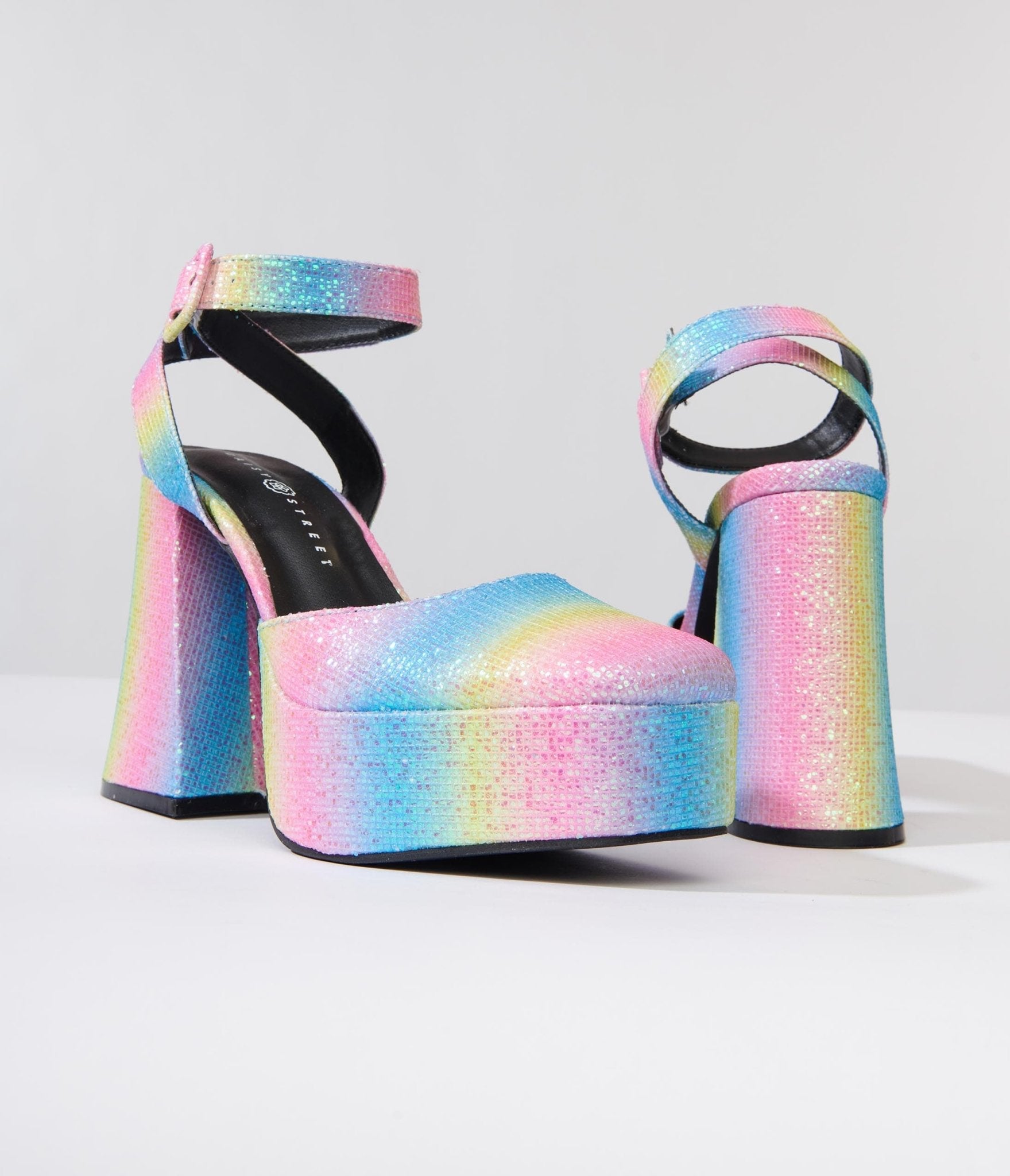 Rainbow glitter high on sale heels